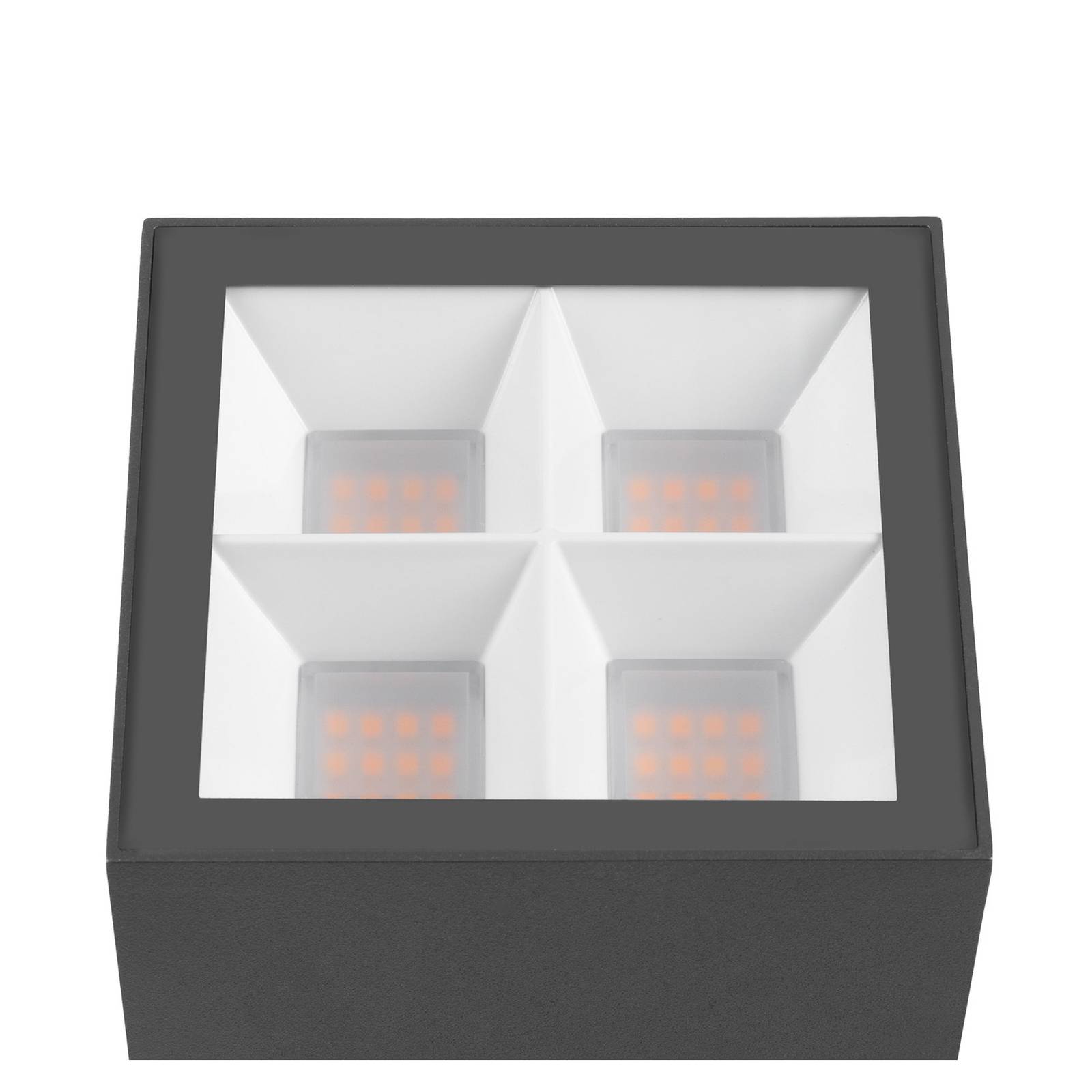 Lampa cokołowa LED SLV S-Cube 35, antracyt, aluminium, wysokość 35 cm