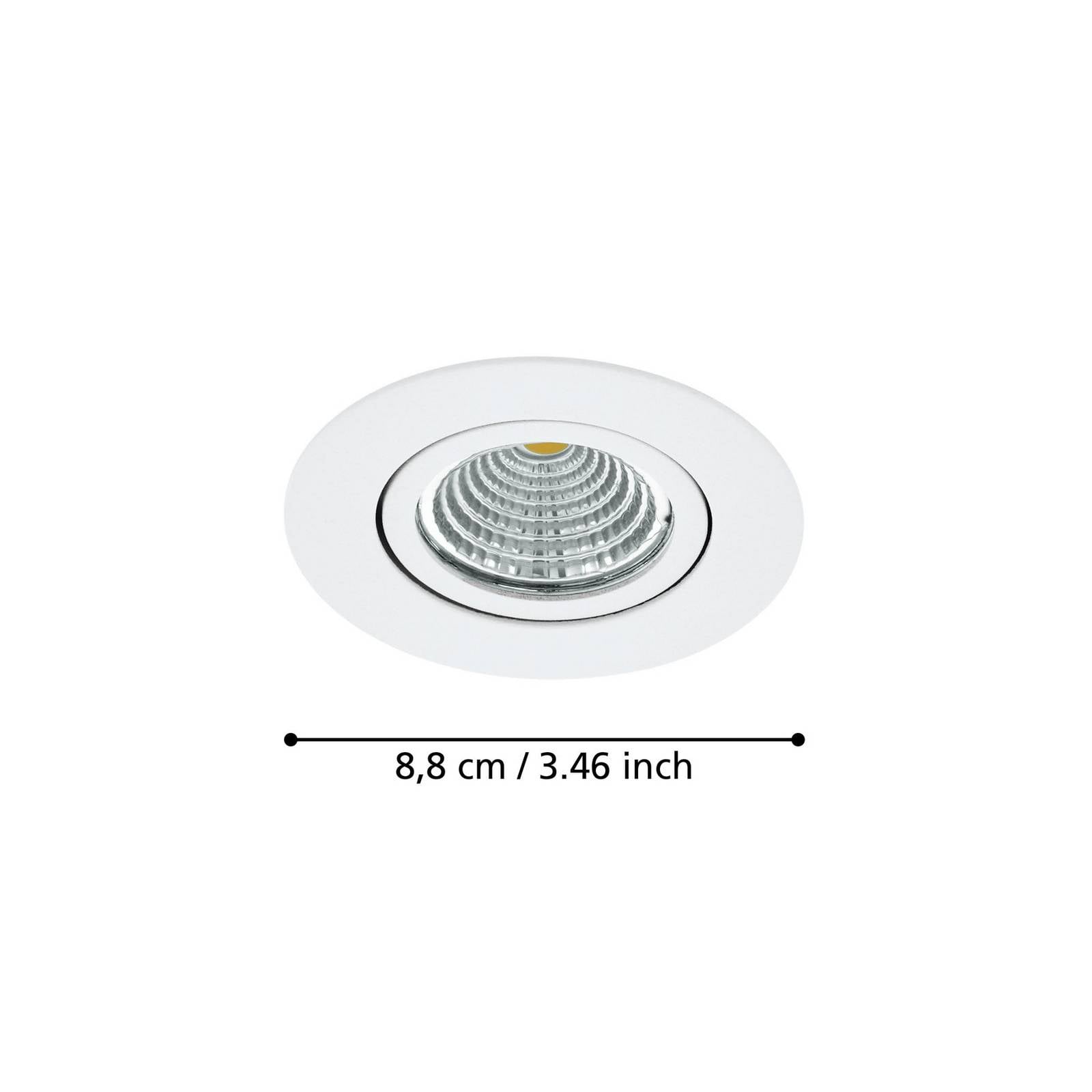  Eglo Led-einbauspot Saliceto Rund Drehbar 4.000k Weiß 