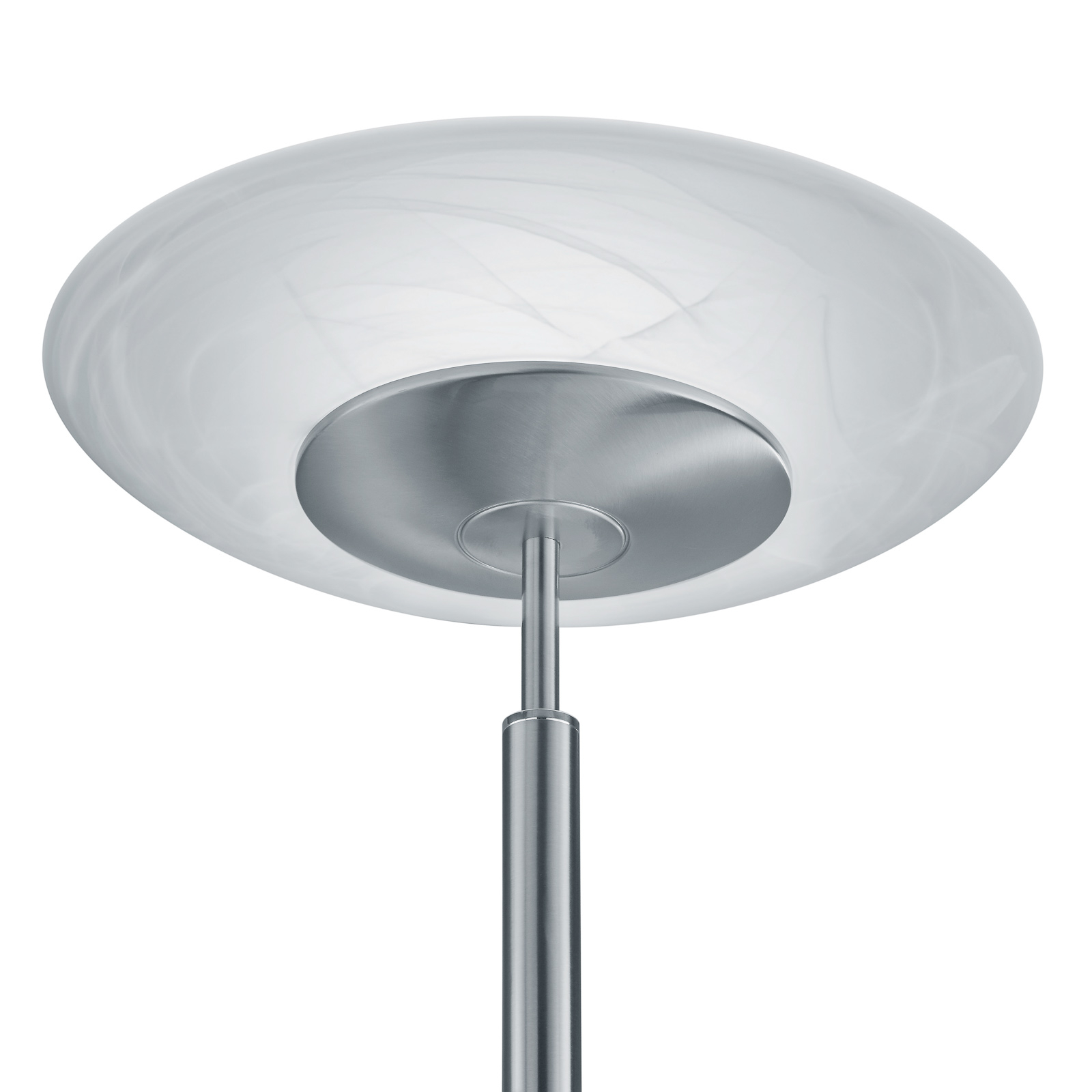 B-Leuchten Burgos uplighter with a reading light, for Living / Dining Room, metal, glass, energy efficiency: A++, H: 180 cm