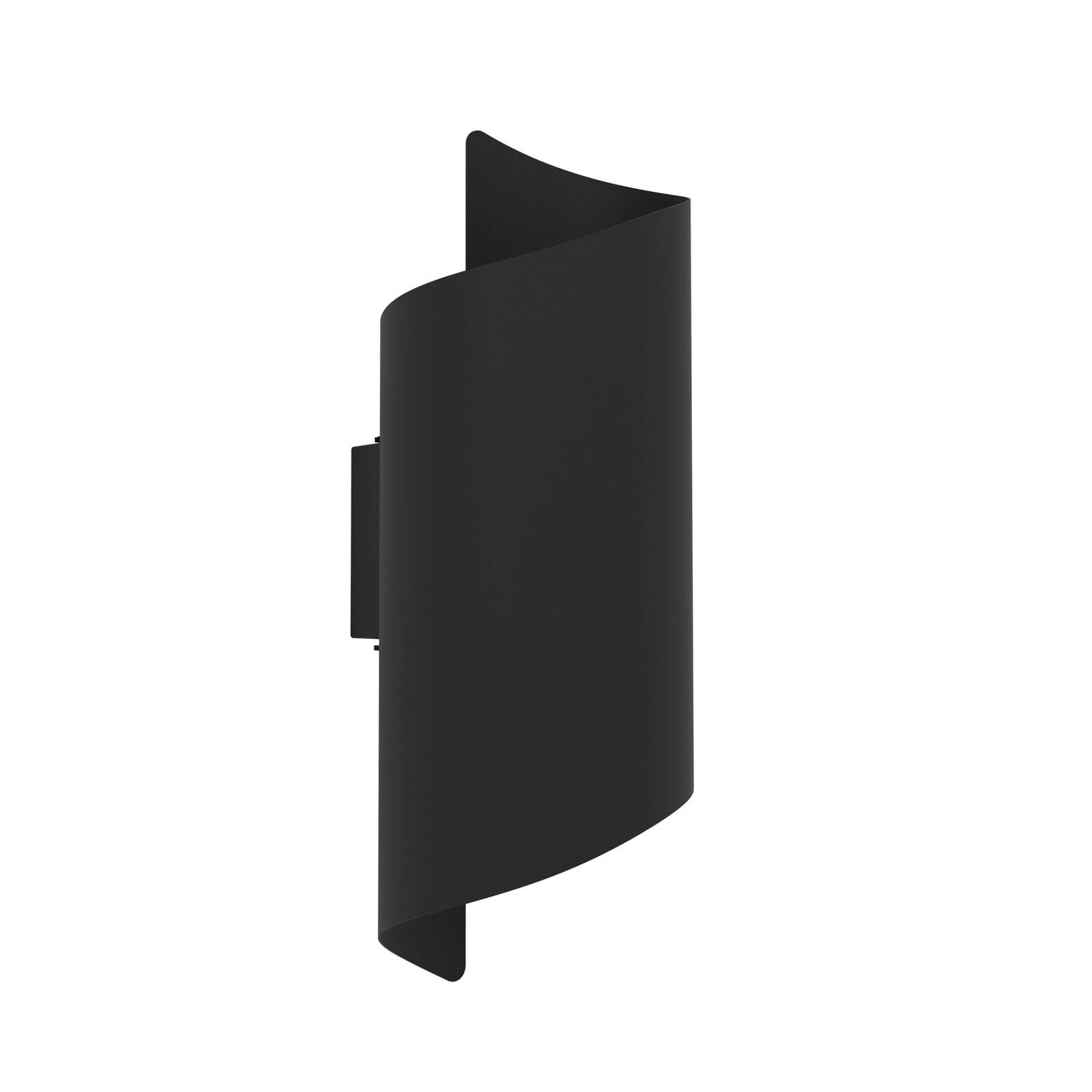LED-Außenwandlampe Montarello, schwarz, Höhe 27 cm, Metall
