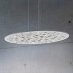 "Artemide Silent Field 2.0", pakabinamas šviestuvas žemyn baltas