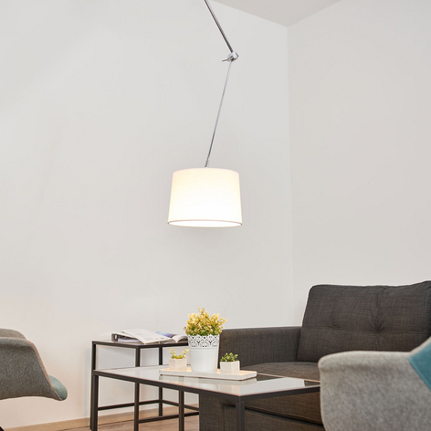 Taklampe i tekstil Jolla med arm