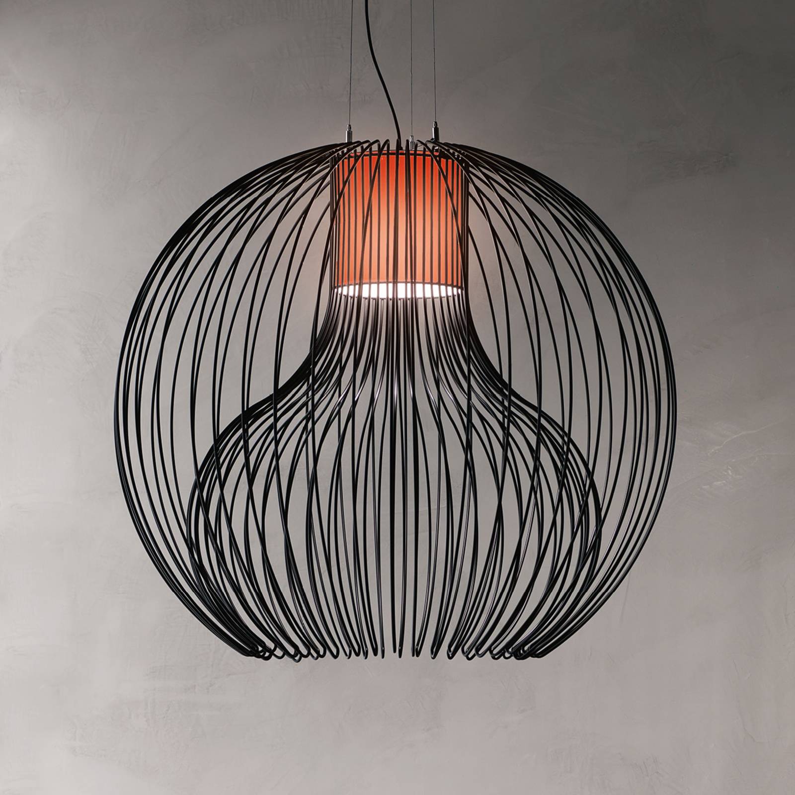 Modo Luce Icaro Ball lampa wisząca Ø 50 cm czarna