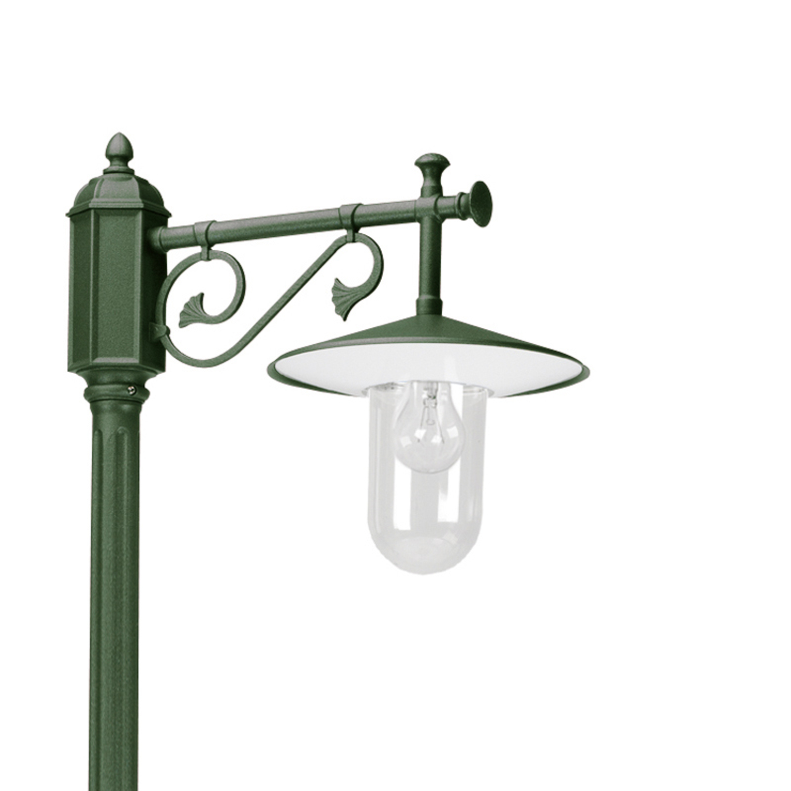 Louvre lamp post green/clear