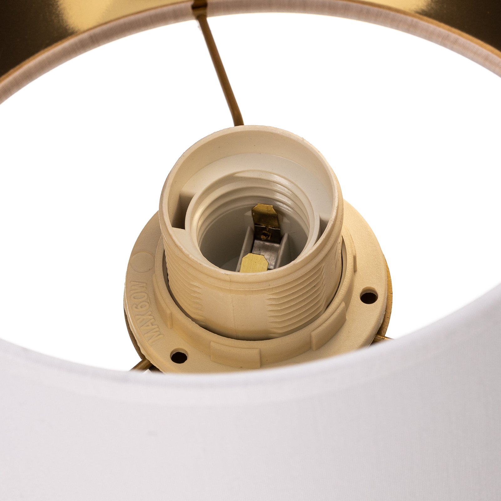 Wandlamp Soho, cilindervormig, leeslampje wit/goud