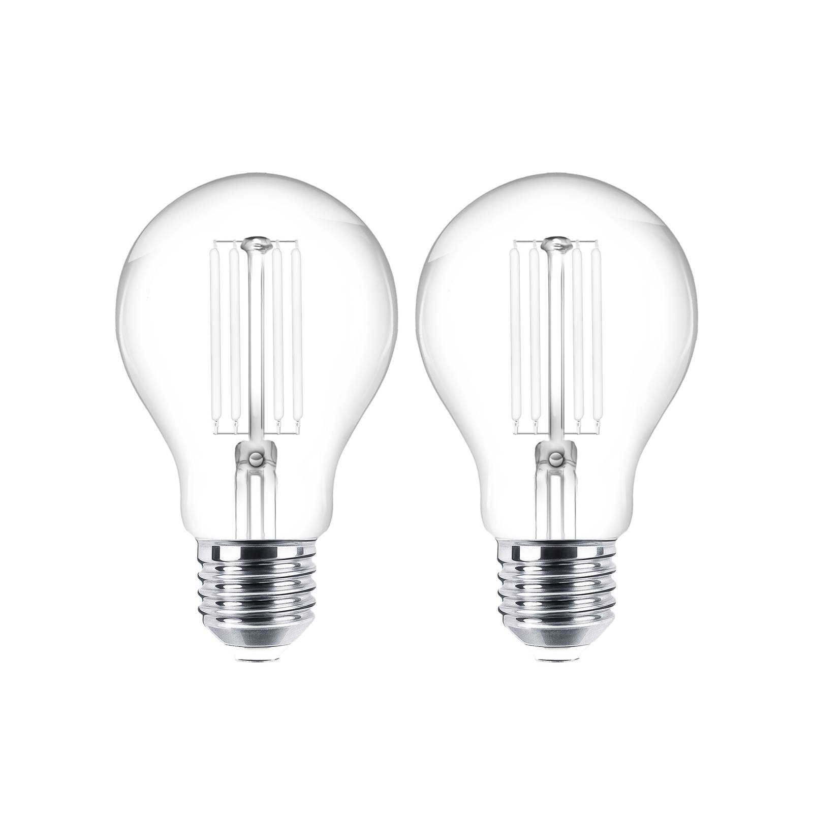Lindby Ampoule LED filament E27 claire 4W 2700K 470lm, lot de 2