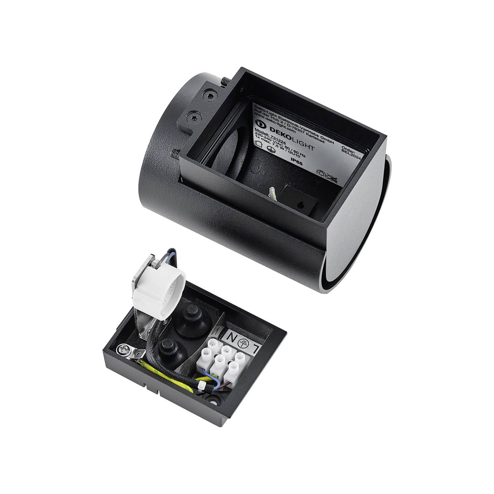 Kinkiet zewnętrzny CAN, czarny, 1-punktowa, Ø 8 cm IP65 metal GU10