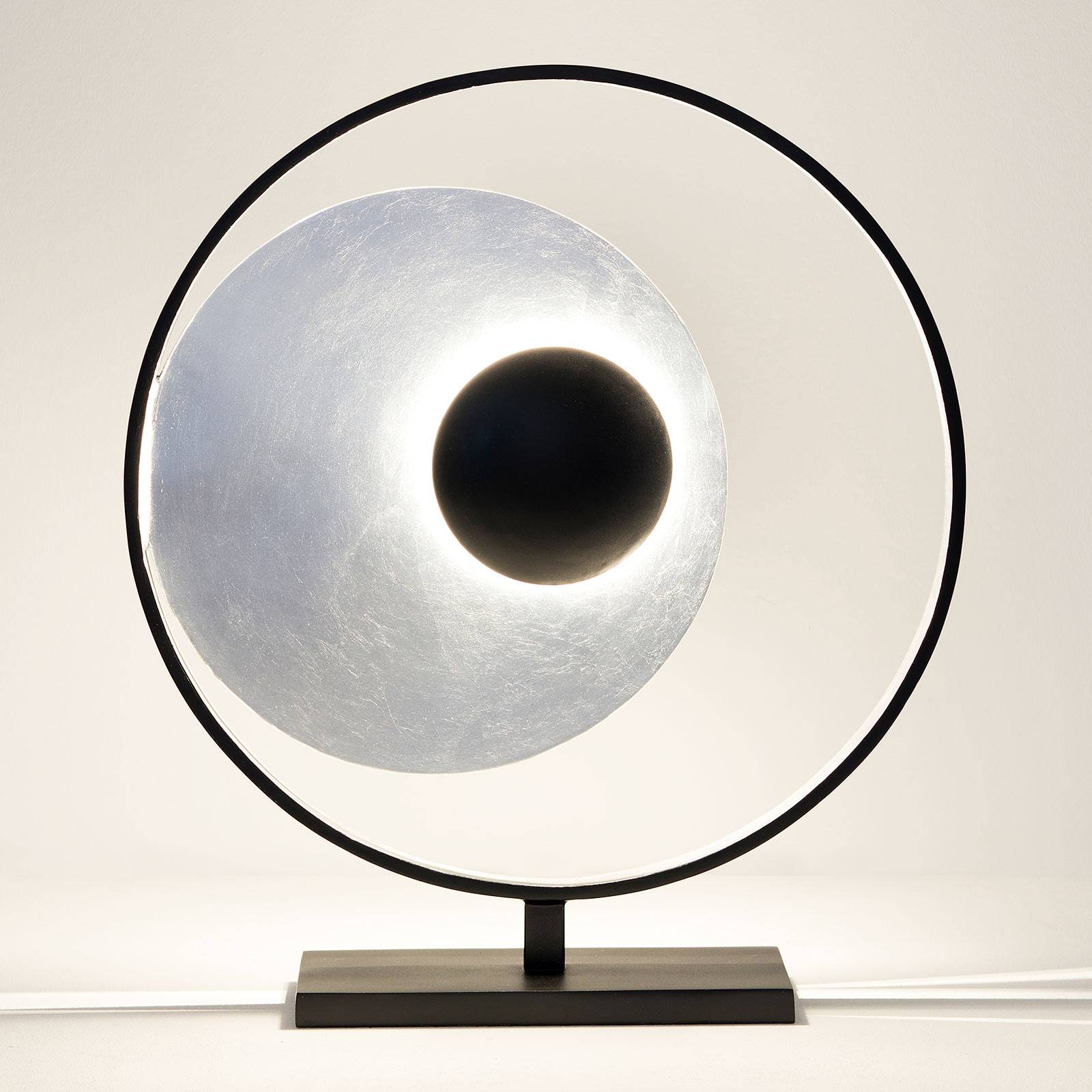 Lampe à poser Satellite en argenté-noir 58 cm