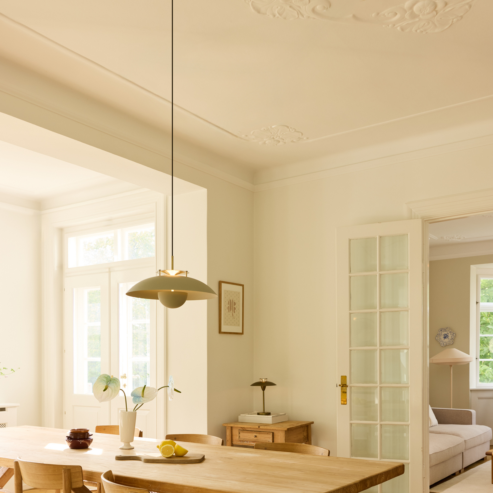 STEPP hanglamp, crème, Ø 46 cm, metaal - Halo Design STEPP hanglamp, crème, Ø 46 cm, metaal - Halo Design