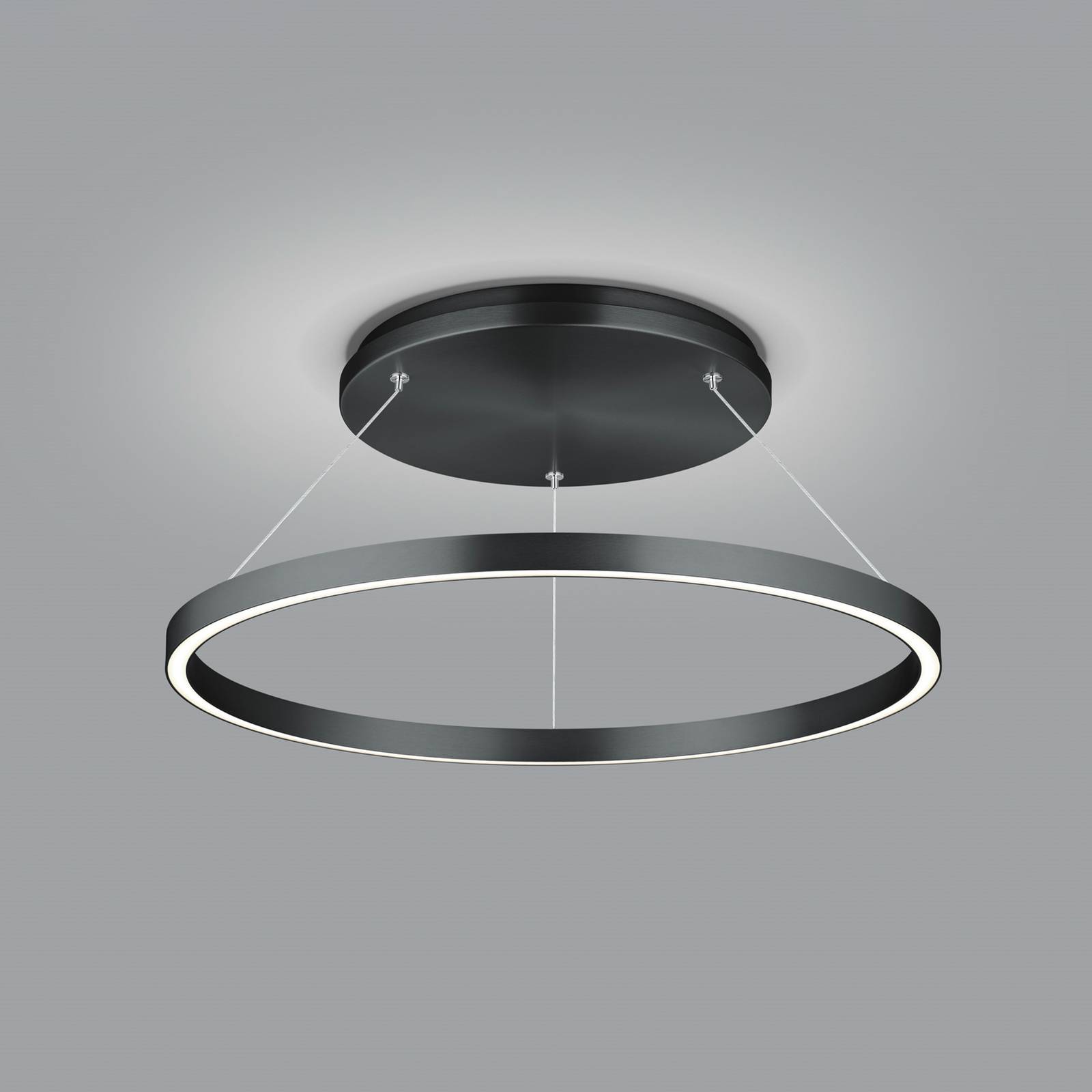 Knapstein LED závěsné světlo Lisa-D, kruhové, černá