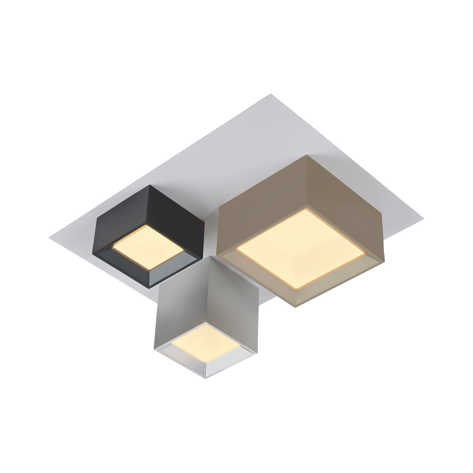 LED-stropna svetilka PURE Manhatten, večbarvna, 3-žarilna, CCT