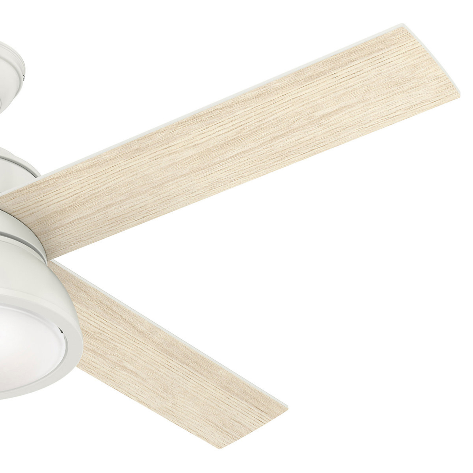 Hunter Loki ceiling fan, bleached oak/white