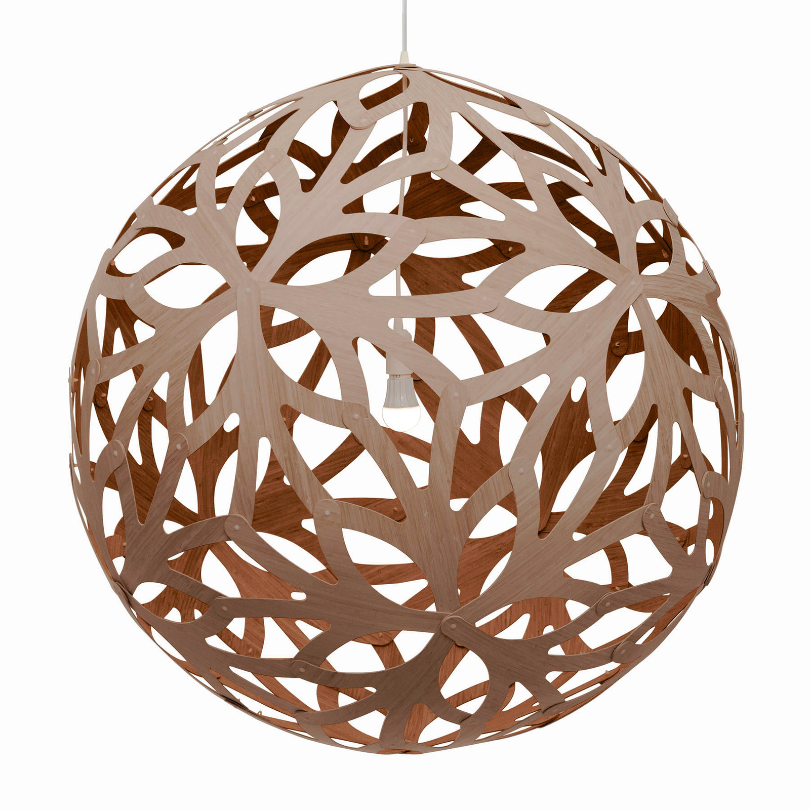 david trubridge Floral hanging lamp Ø 80cm caramel