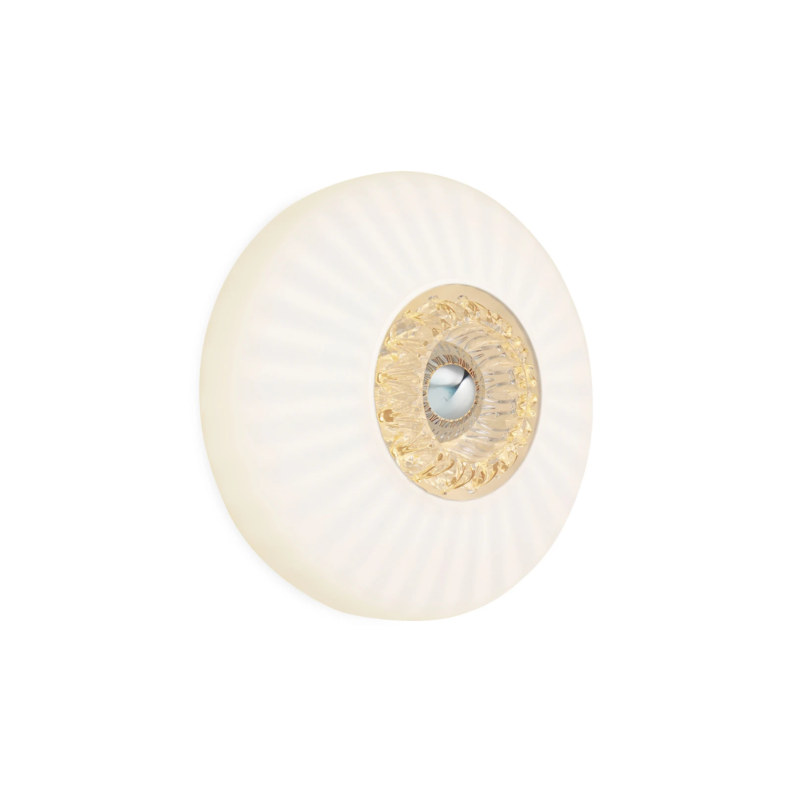 Vegglampe New Wave Optic, opalhvit, øyeeple, støpsel