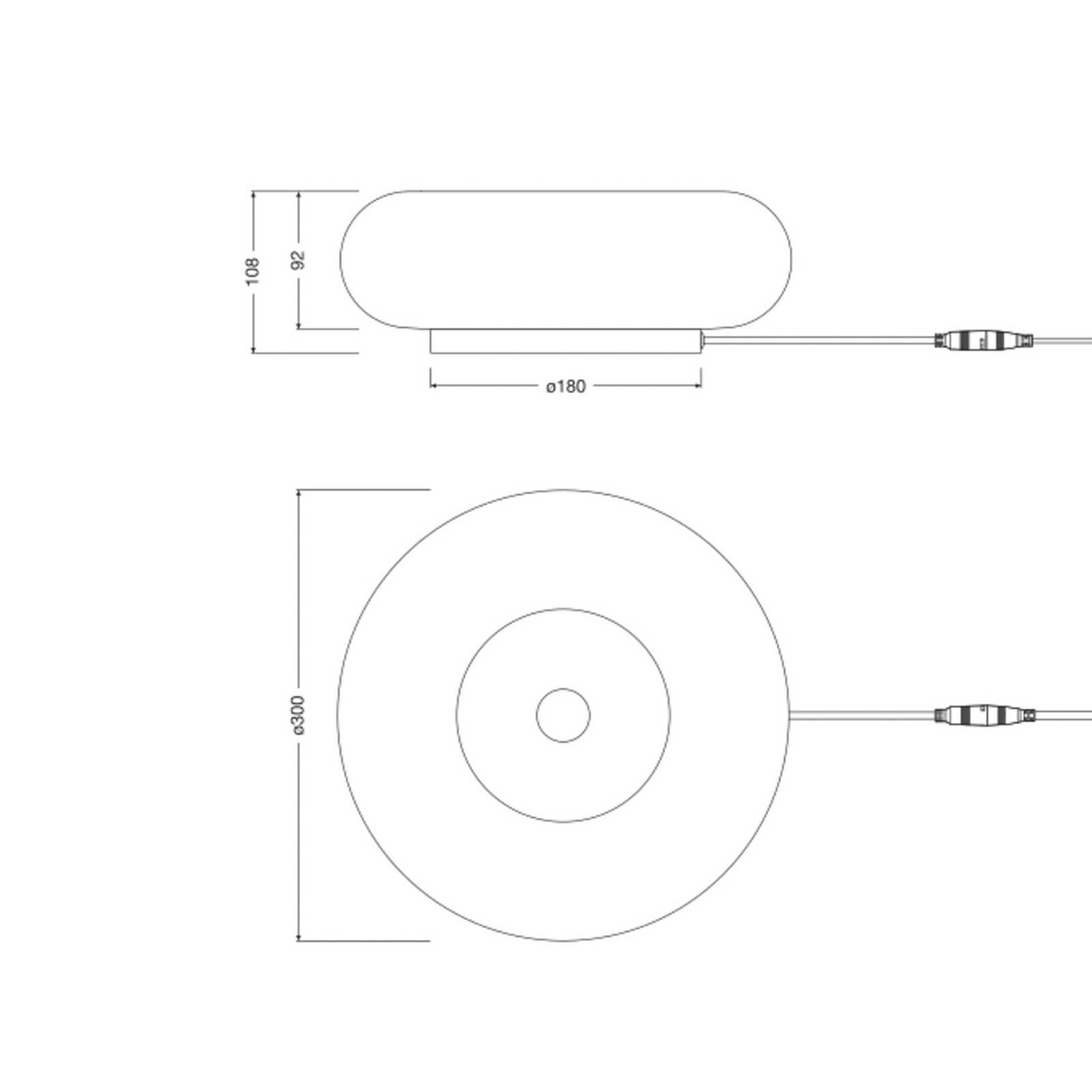 Kinkiet LED OSRAM Decor Lunea, pomarańczowy, Ø 30 cm, szklany, CCT, ściemniany