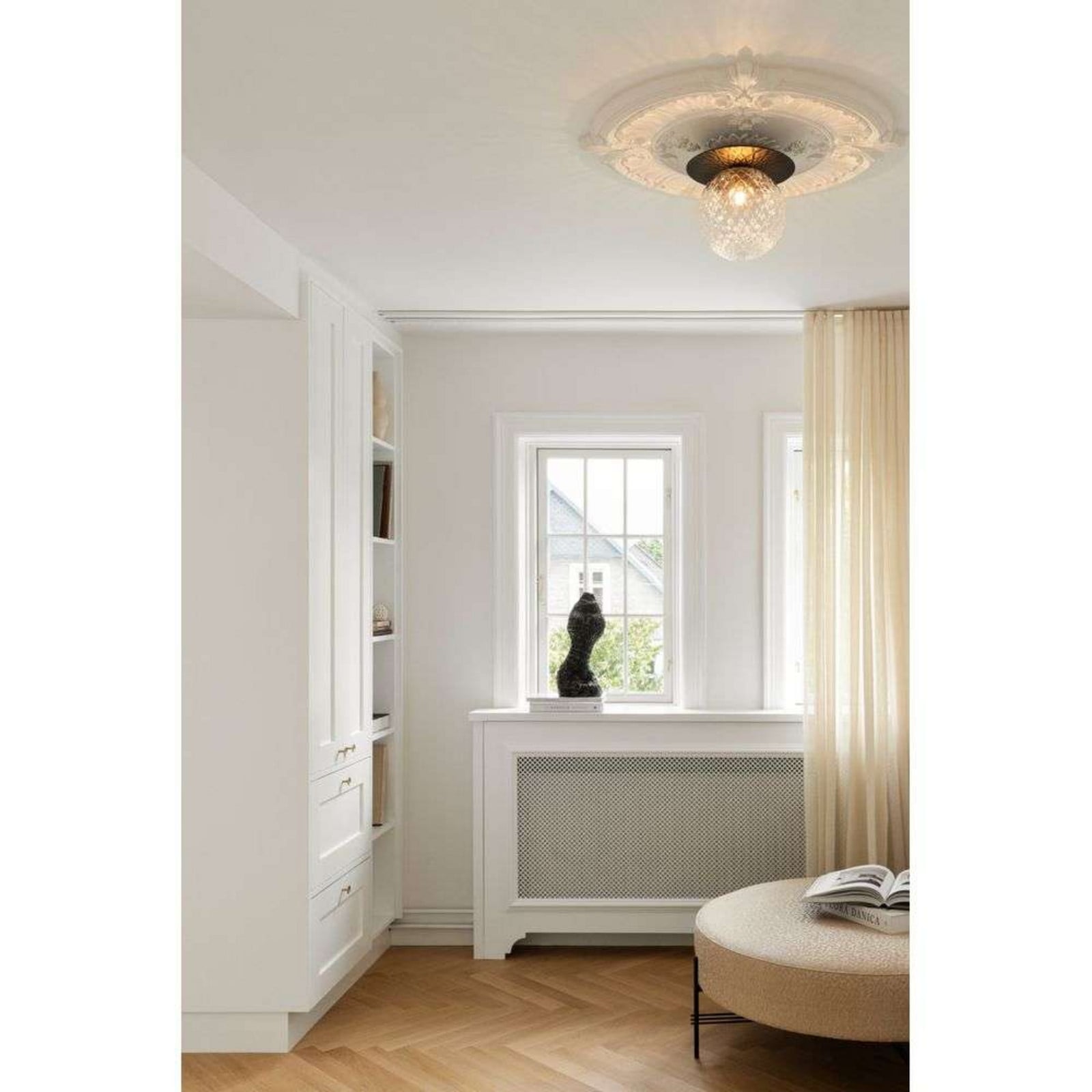 Liila 1 væglampe, sort/klar, Ø 25,5 cm, IP 44 Nuura Aps - Badeværelse - Skandinavisk - Glas - Med én lyskilde billede