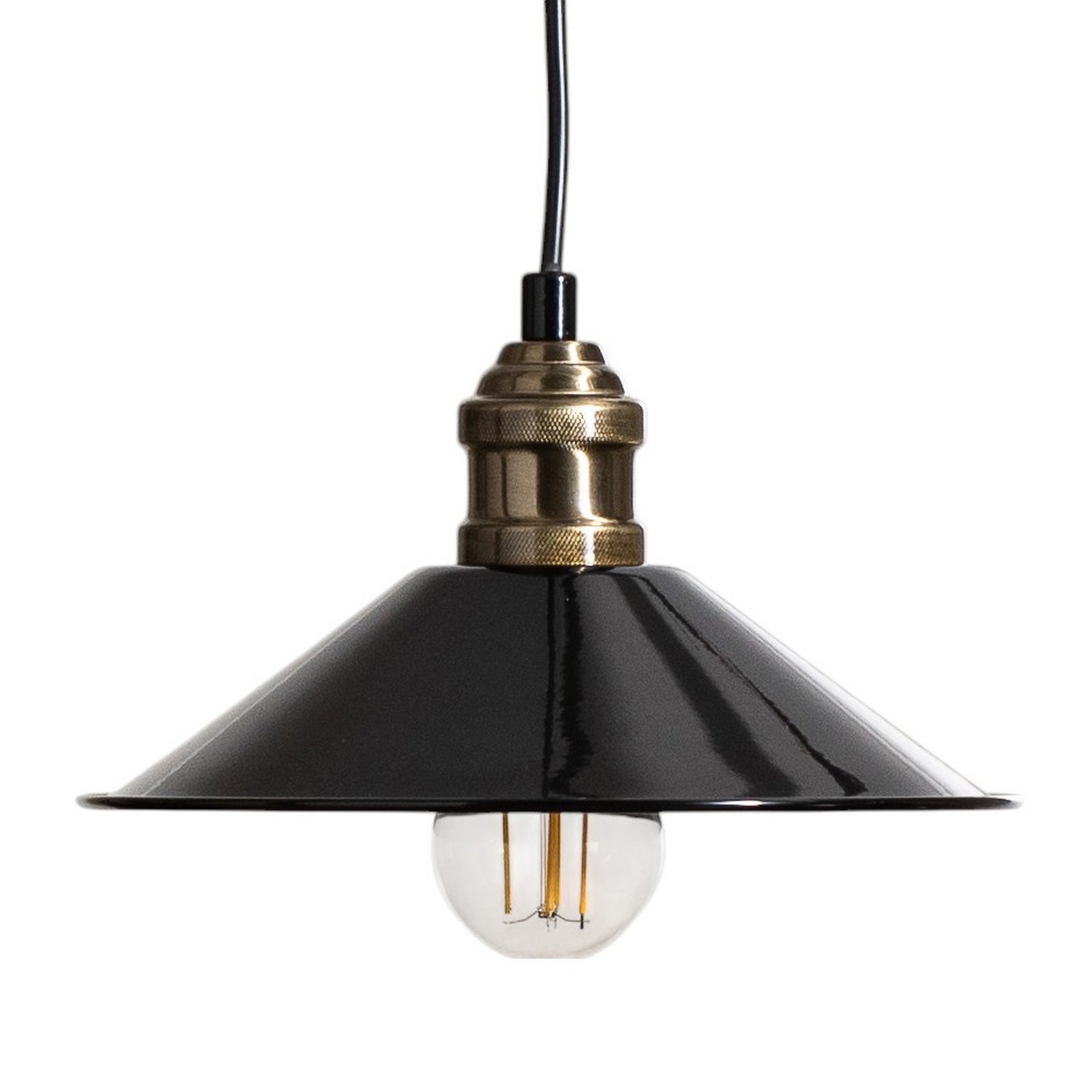 Berceste 250-S1 hanglamp, zwart, metaal 3-lamps lang