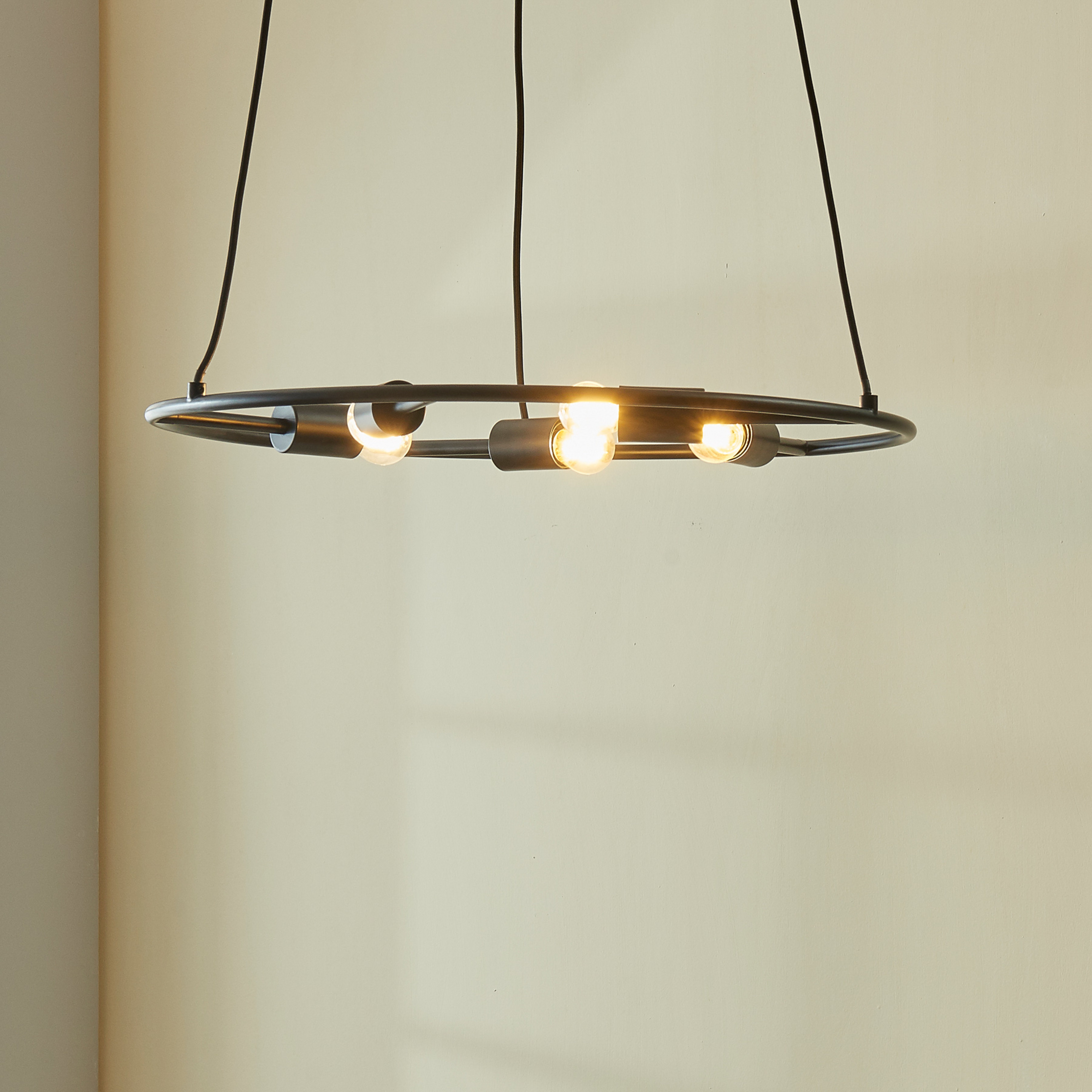 Lucande Linnard lámpara colgante de acero, 5 luces