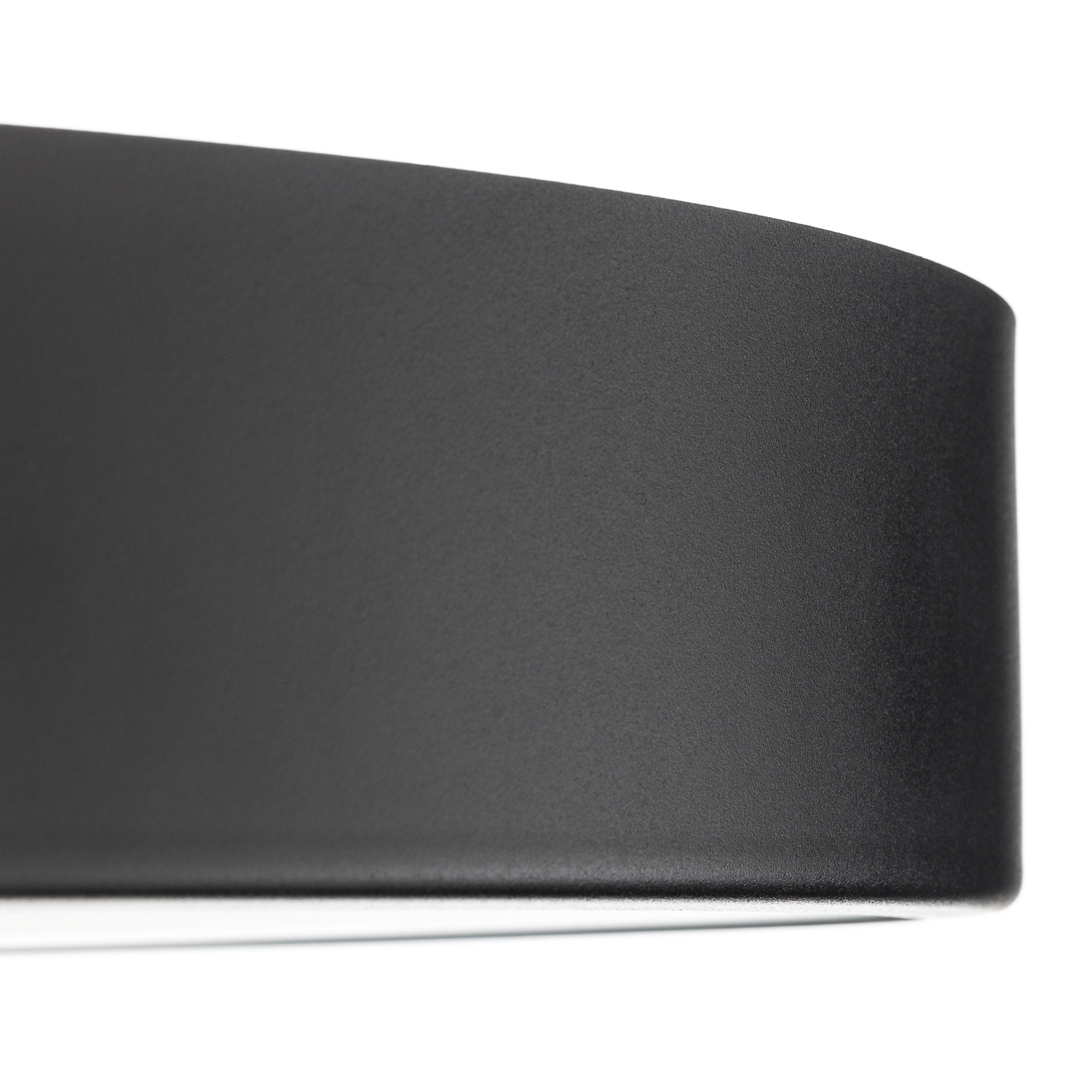 Plafonnier Cleo diffuseur de verre, noir, Ø 78cm