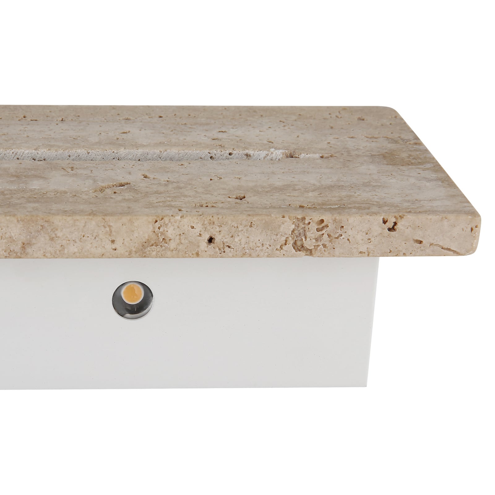LED-Wandleuchte Rojas, beige/weiß, Travertin, 40 cm breit LED-Wandleuchte Rojas, beige/weiß, Travertin, 40 cm breit
