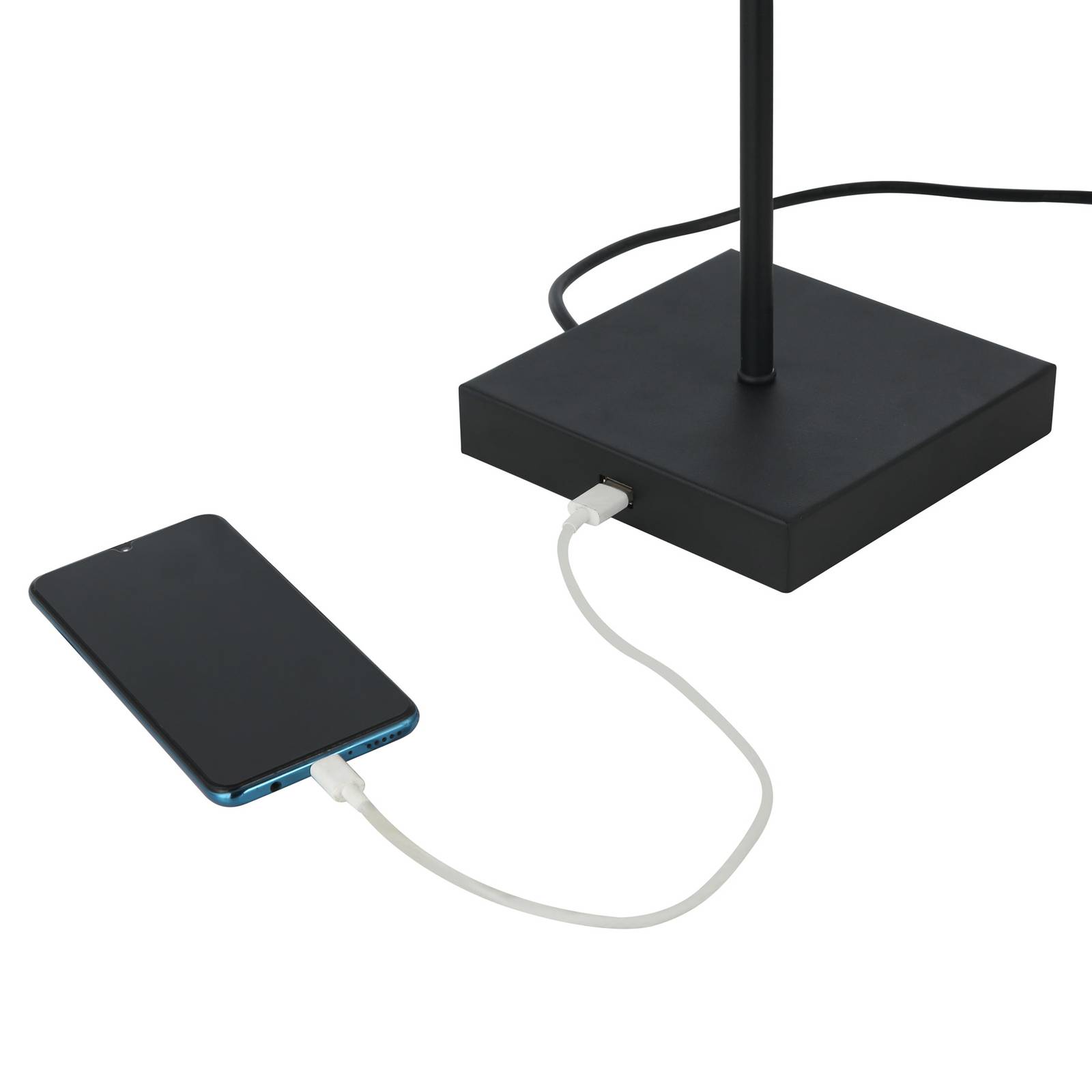 Table bordlampe konisk skærm i sort-hvid