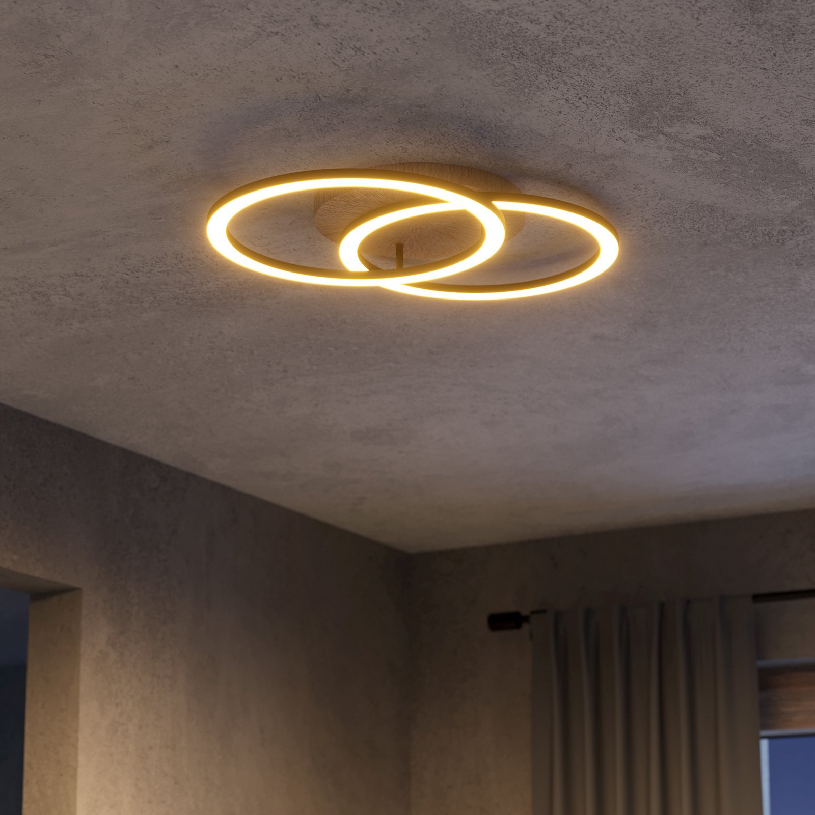 EGLO connect Inteligentna lampa sufitowa LED Lomaltas-Z, 58 cm, 3800 lm