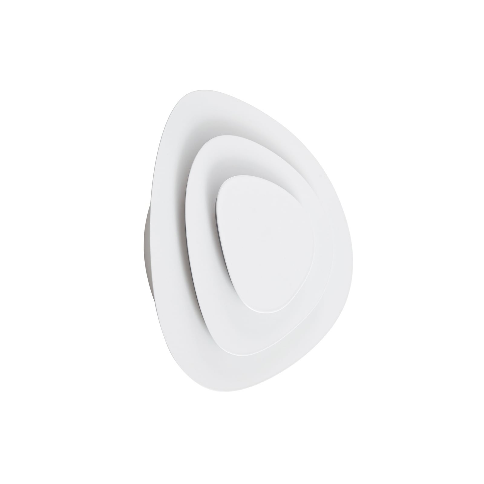 Delar LED wall light, dimmable, white, 25 x 25 cm, metal - Lindby