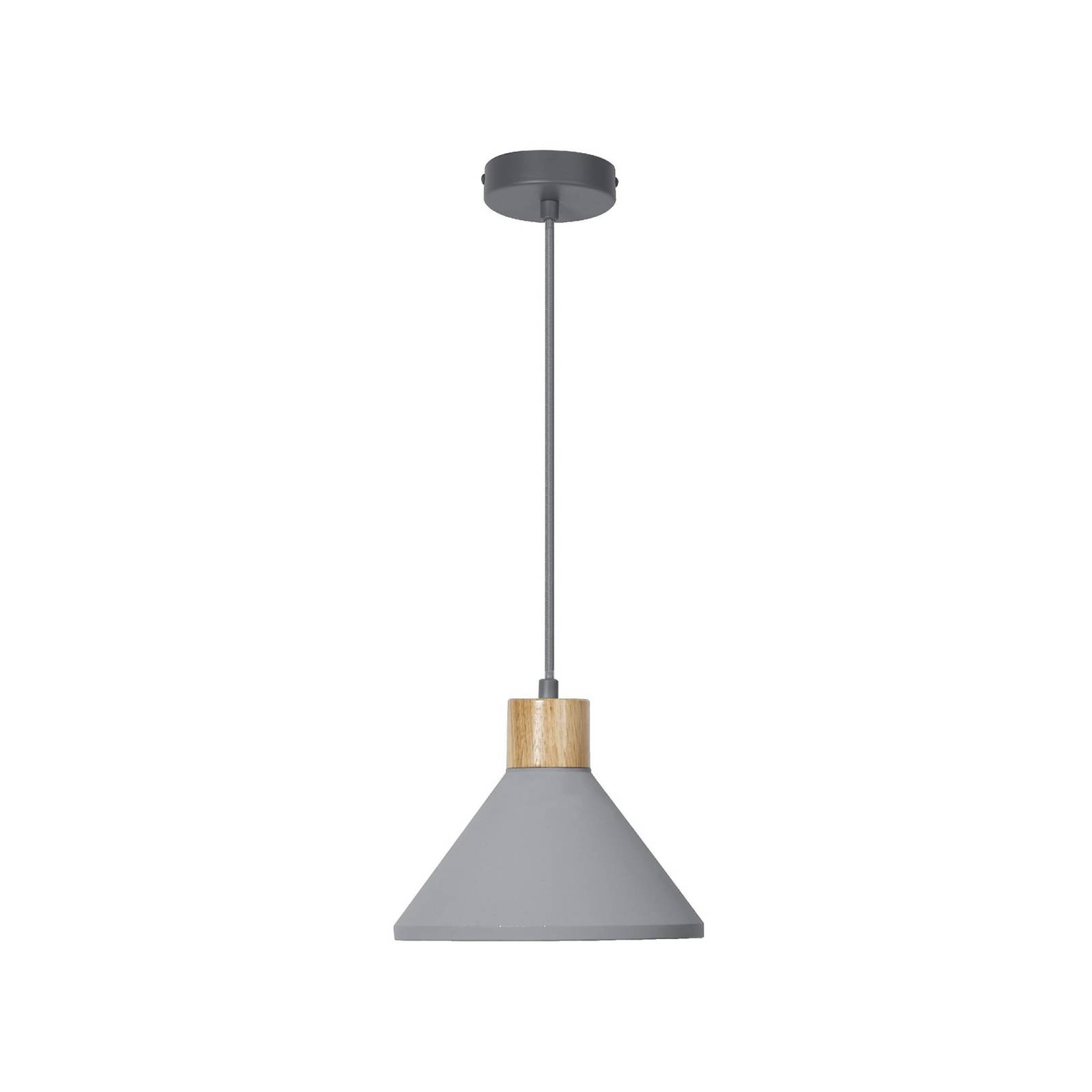 OSRAM Hängelampe CONCRETE WOOD, grau, Ø 22 cm, Beton, E27