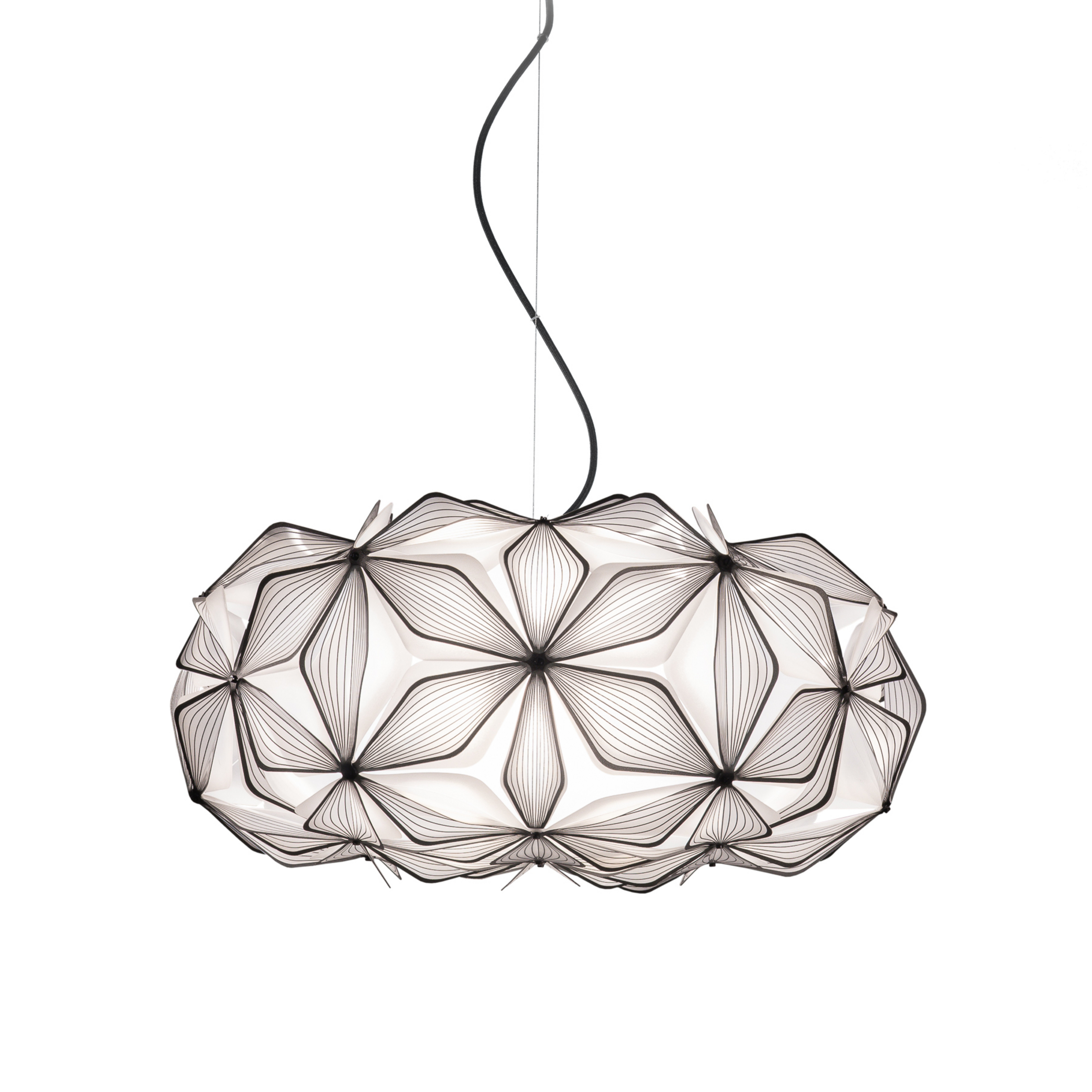 C'EST LA VIE lógó lámpa, fekete/átlátszó kábel, Ø53 cm – Slamp