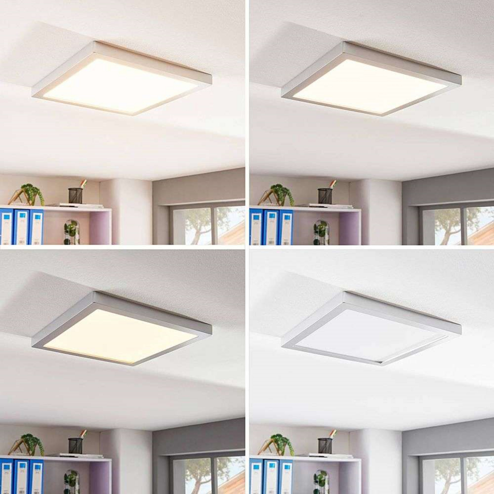 Solvie LED Plafonieră Square Silver/White - Arcchio