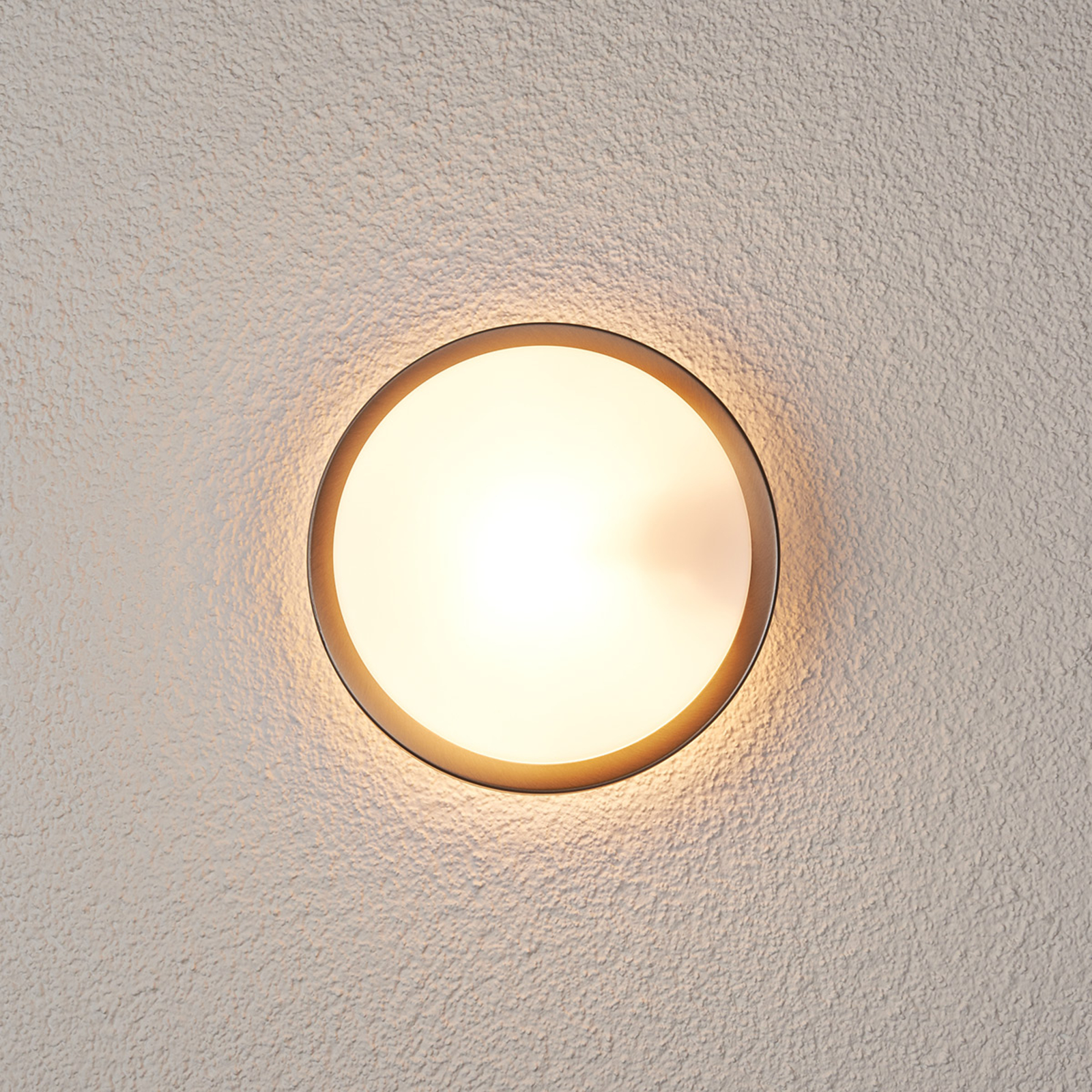 Fero Round Buiten Wandlamp Stainless Steel - Lindby