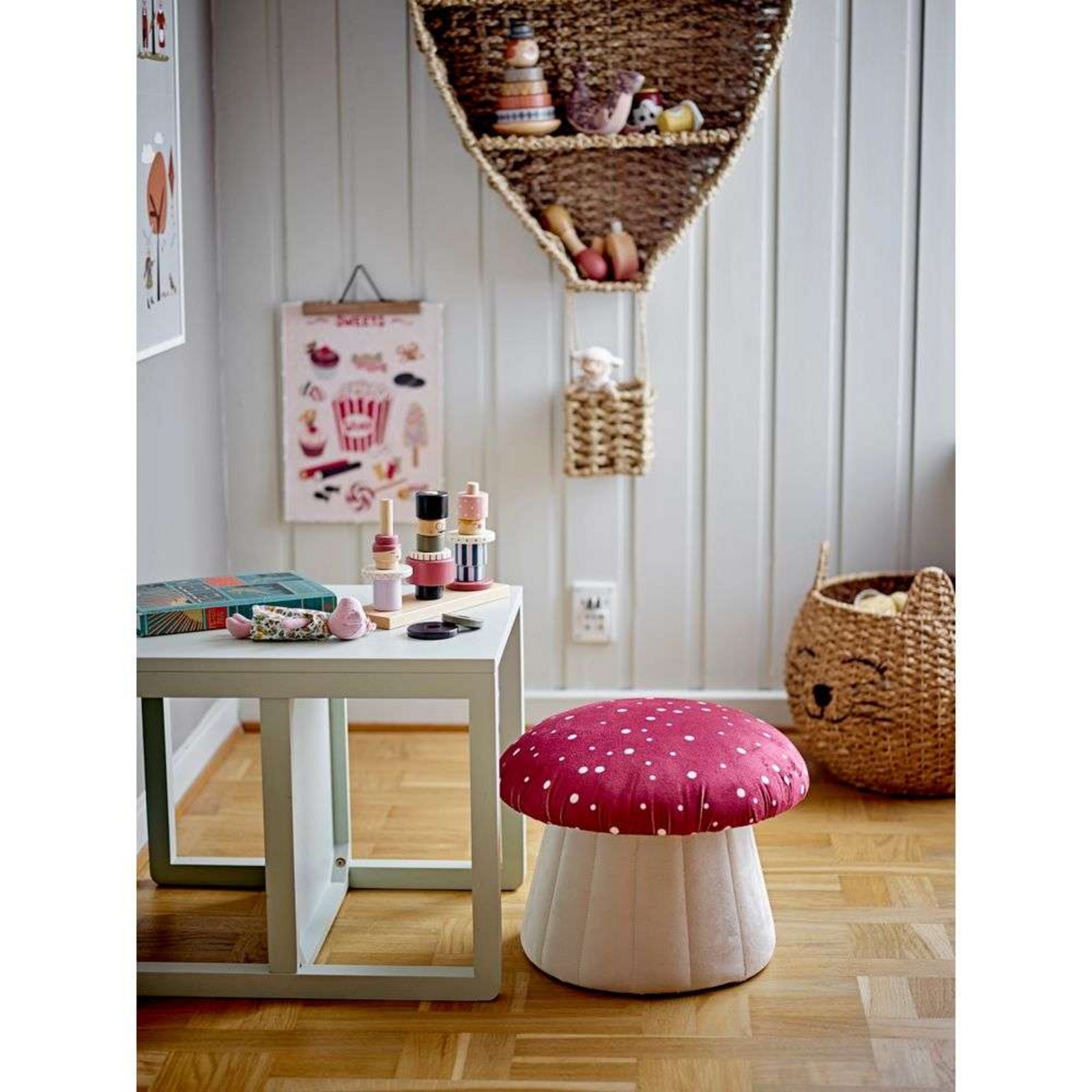 Lue Pouf Red - Bloomingville