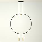 Axolight Liaison M2 hanging lamp black/gold 84 cm