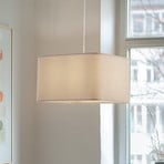 Kwadro pendant light, beige, 40 x 40 cm, velour fabric