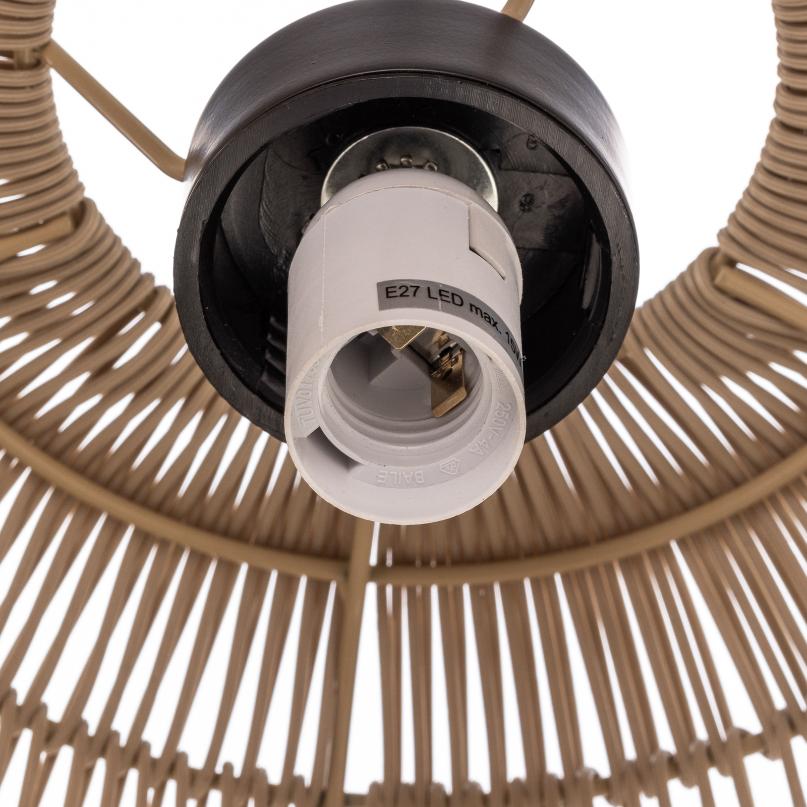 Lucande Solvindor lámpara colgante exterior, caqui, plástico, IP44