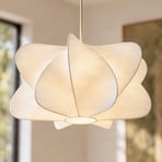 Nola hanglamp Cliffort, Ø 50 cm, 1-lamp, wit, textiel