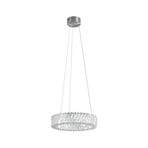 Glacis LED-Hängeleuchte, Kristall, Ø 40 cm, chrom - Lucande