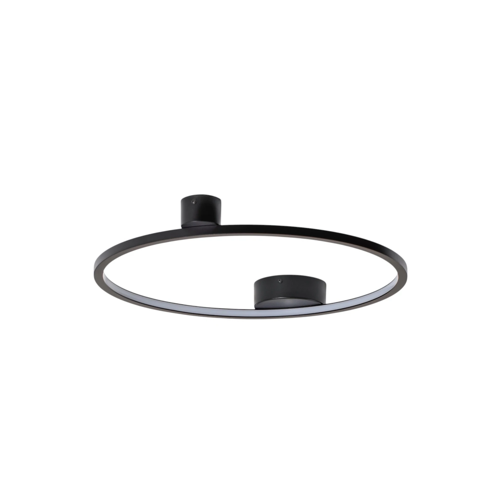 Plafonnier LED Saturno, noir, Ø 50 cm, métal, 4 000 K
