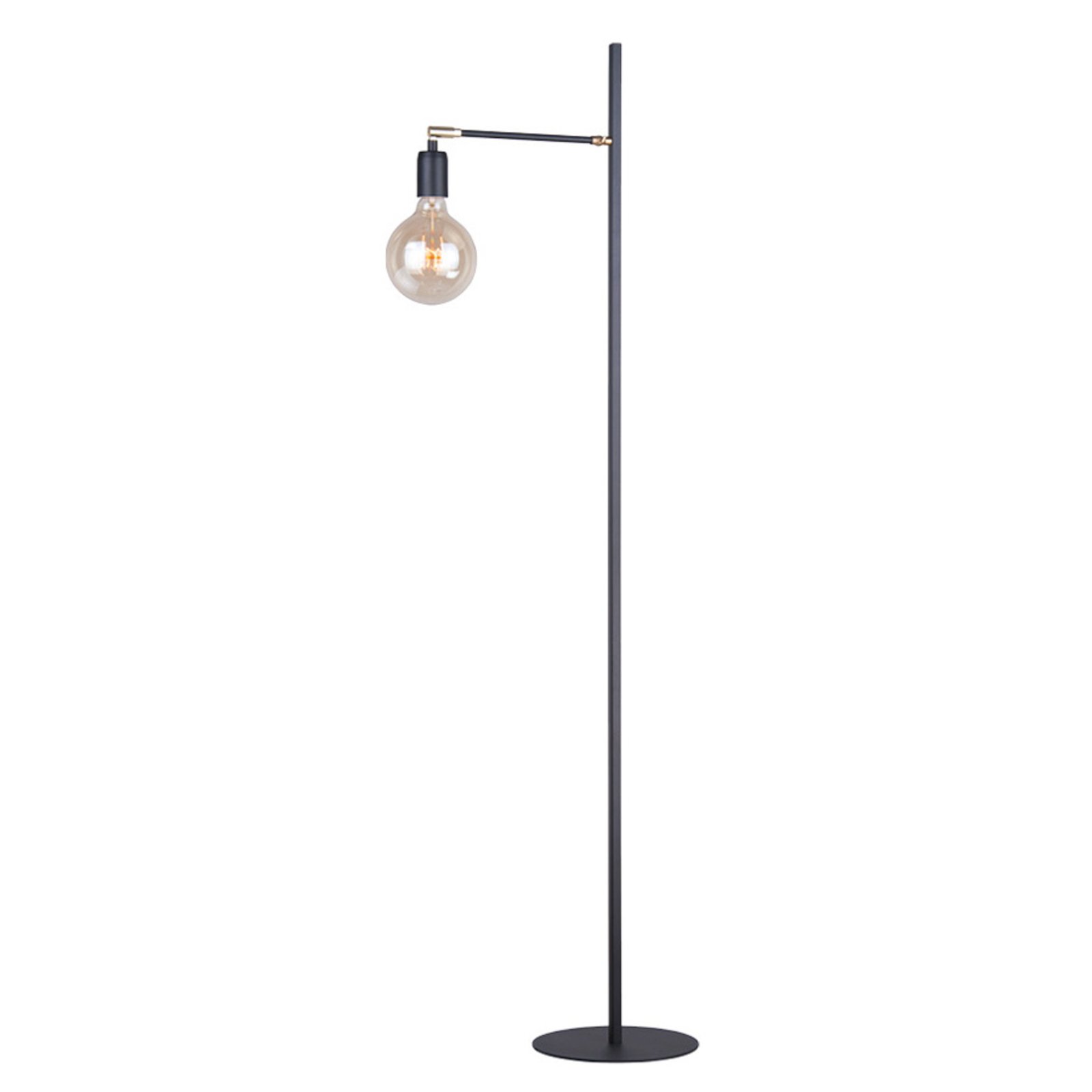 Lis Poland Stik floor lamp with joints, black, for Living / Dining Room, metal, E27, 40 W, energy efficiency: A++, L: 23 cm, W: 36 cm, H: 140 cm