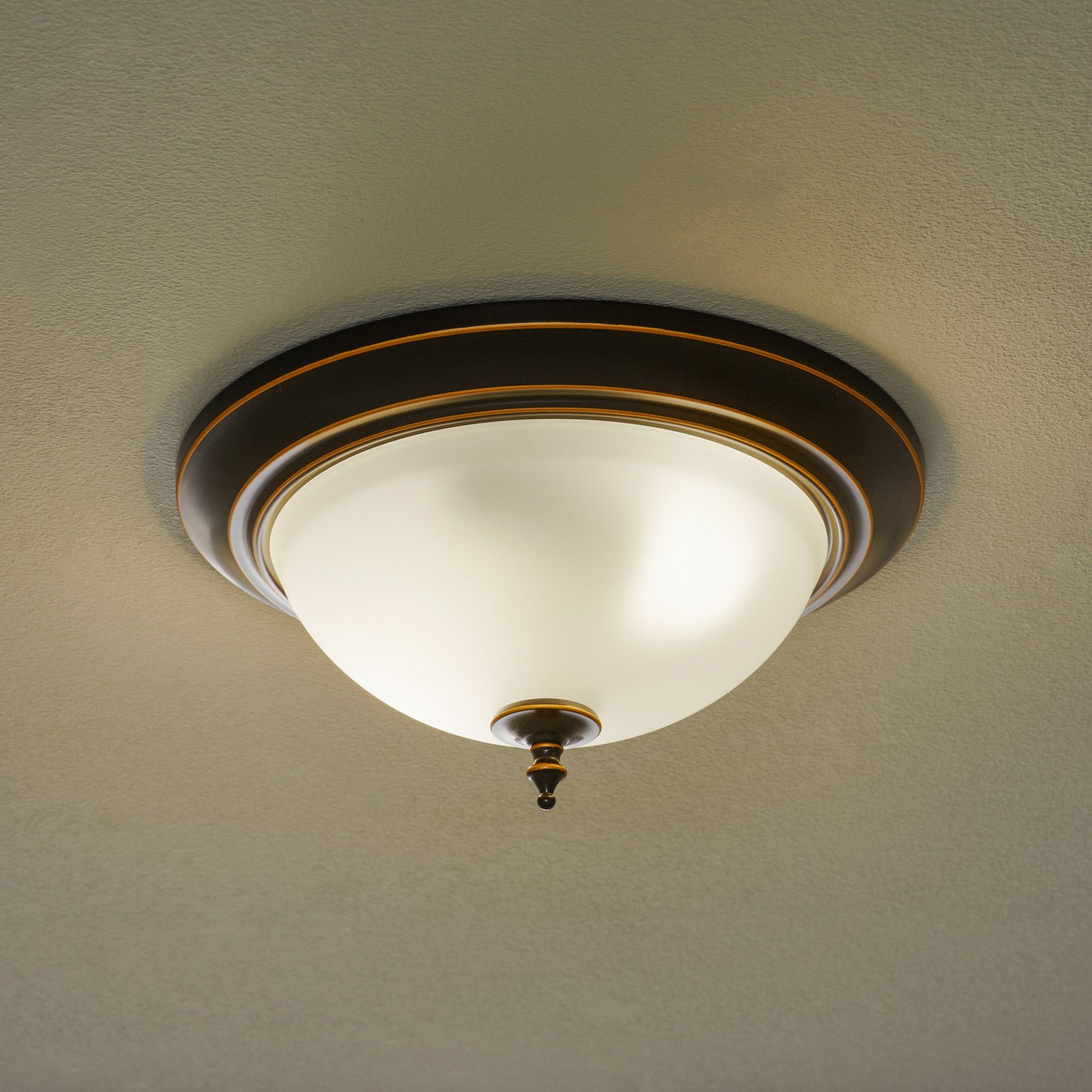 Westinghouse Harwell plafonieră bronz - Camera de zi / sufragerie - Antichitate - bronz alb - Metal