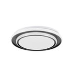 EGLO Φωτιστικό οροφής LED MOSCHETTA, μαύρο, Ø 40 cm, CCT