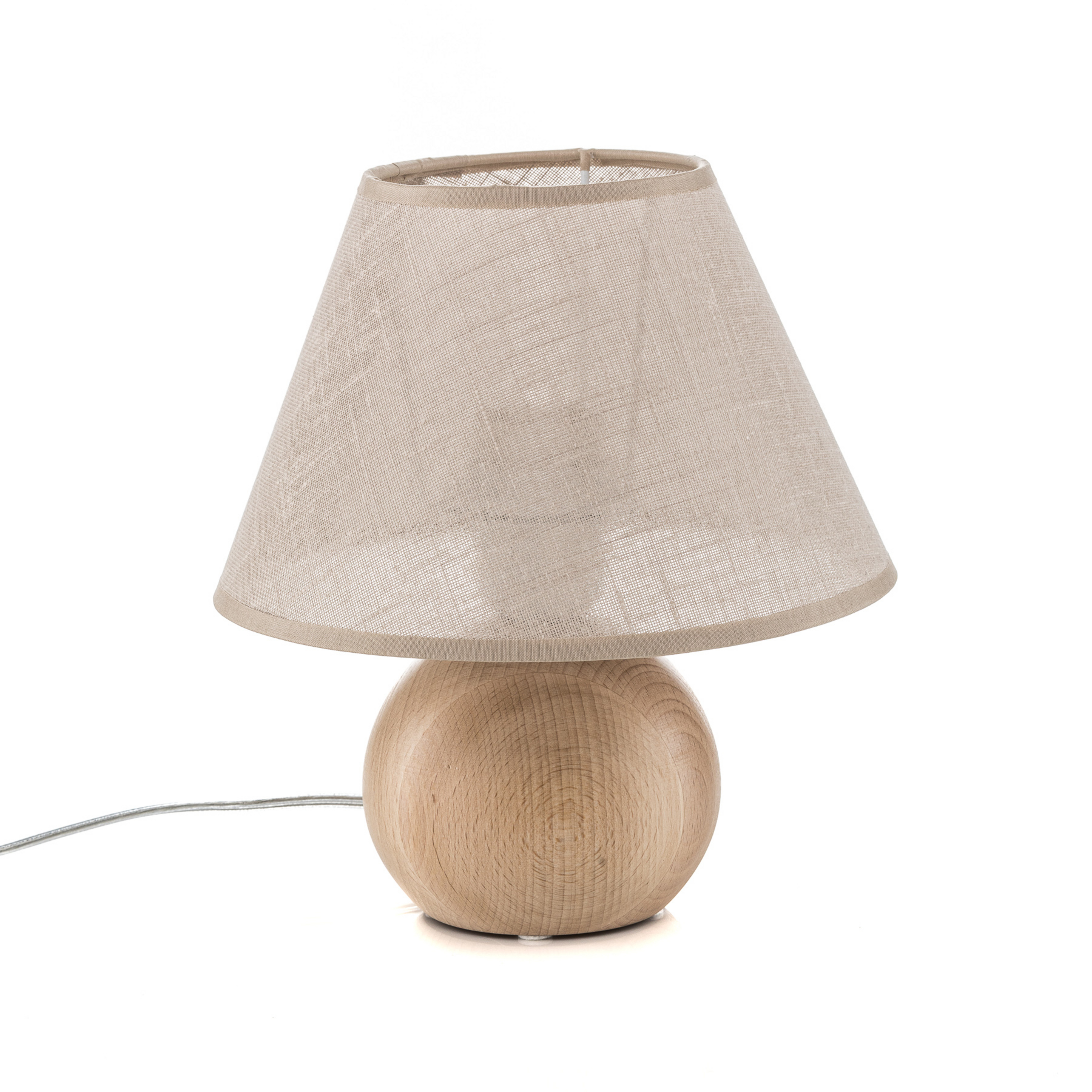 Gill Tischlampe Schirm beige/Holz natur - Envostar