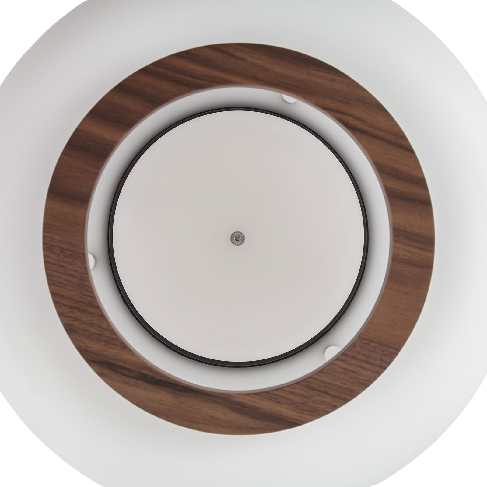 Quitani Shiro LED ceiling light, Ø 28 cm, wood/glass, CCT
