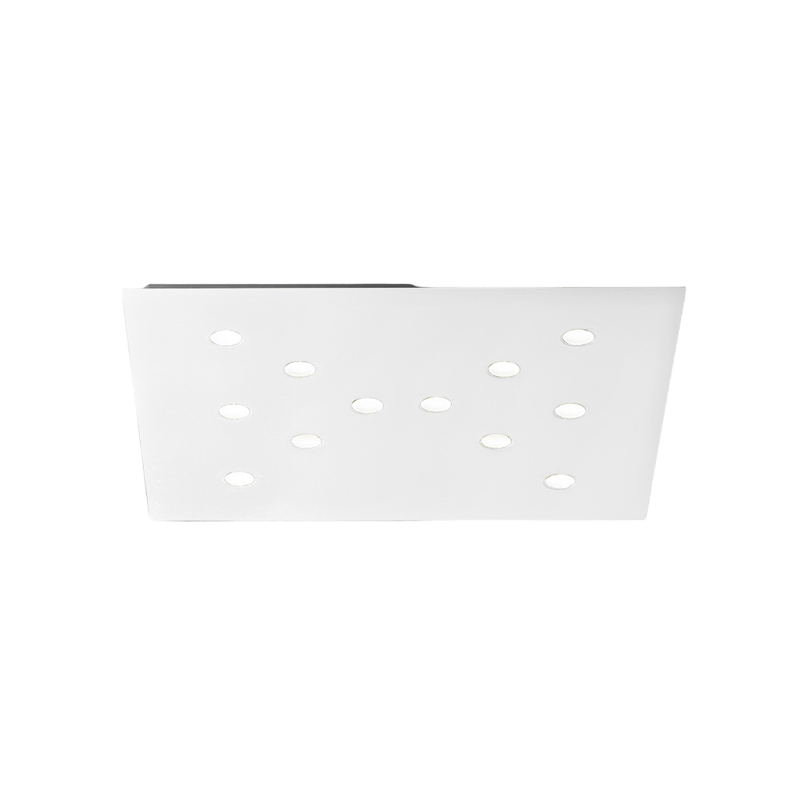 ICONE Slim - litteä LED-kattovalaisin, 12 valoa valkoinen