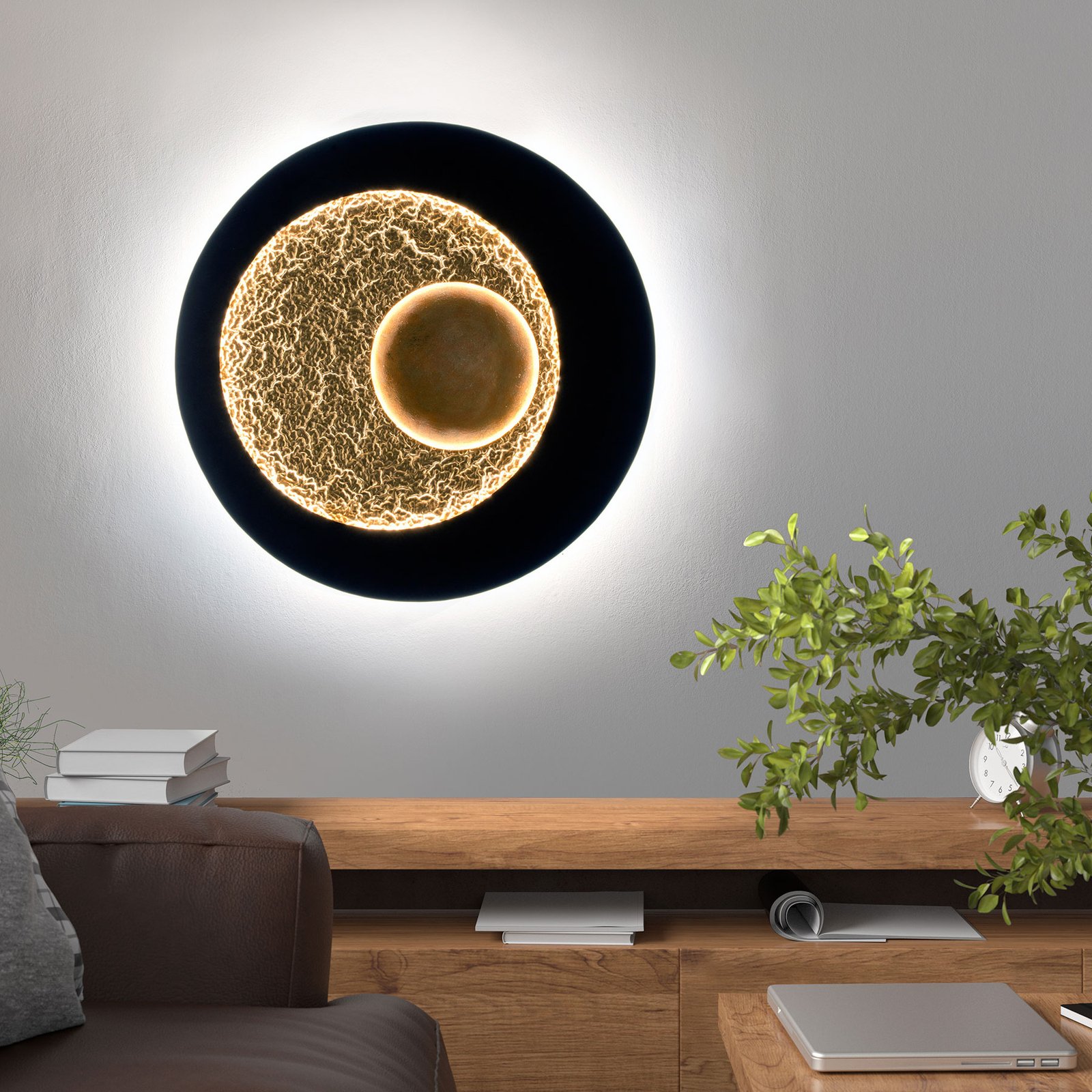 Urano LED-vegglampe, elegant design