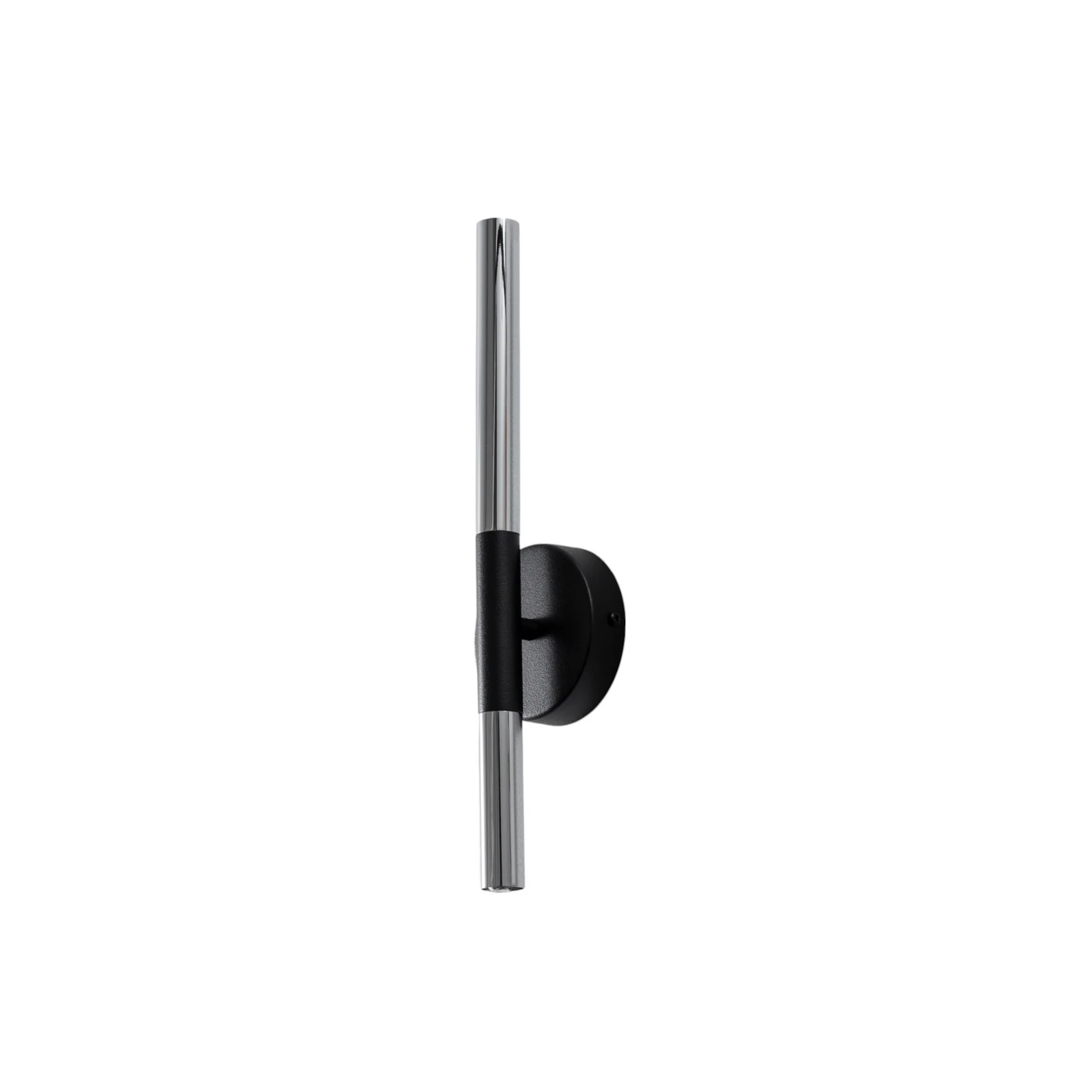 Aplique de pared Sopel Lux, 2 luces, negro/plateado, altura 38 cm