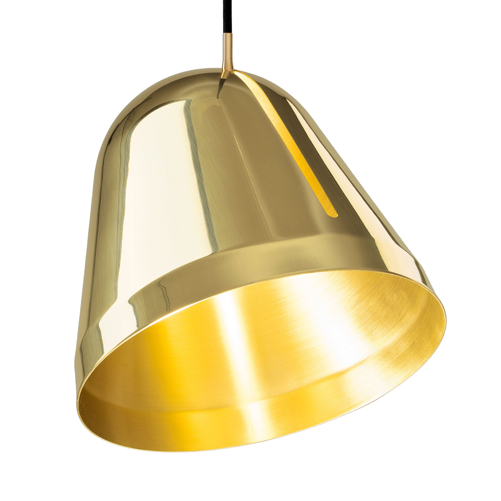 Nyta Tilt Brass lámpara colgante, cable textil 3m
