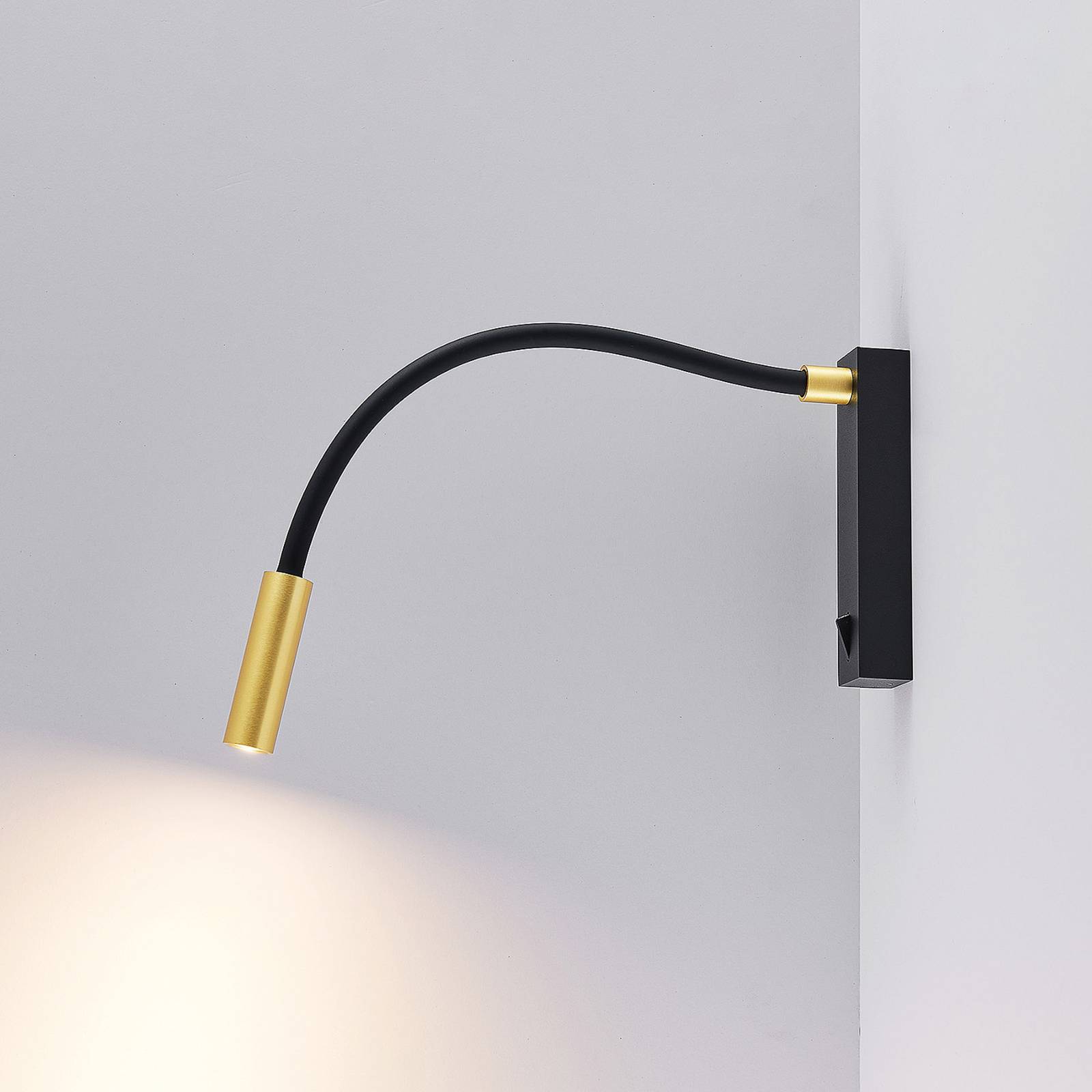 Kinkiet LED Molto Luce Arok, czarny/złoty, aluminium