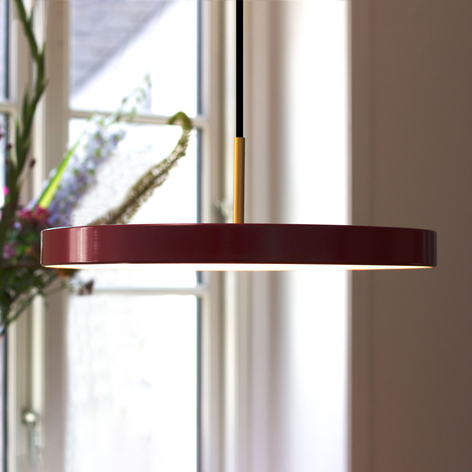Futuristisk LED-pendellampe Asteria rød