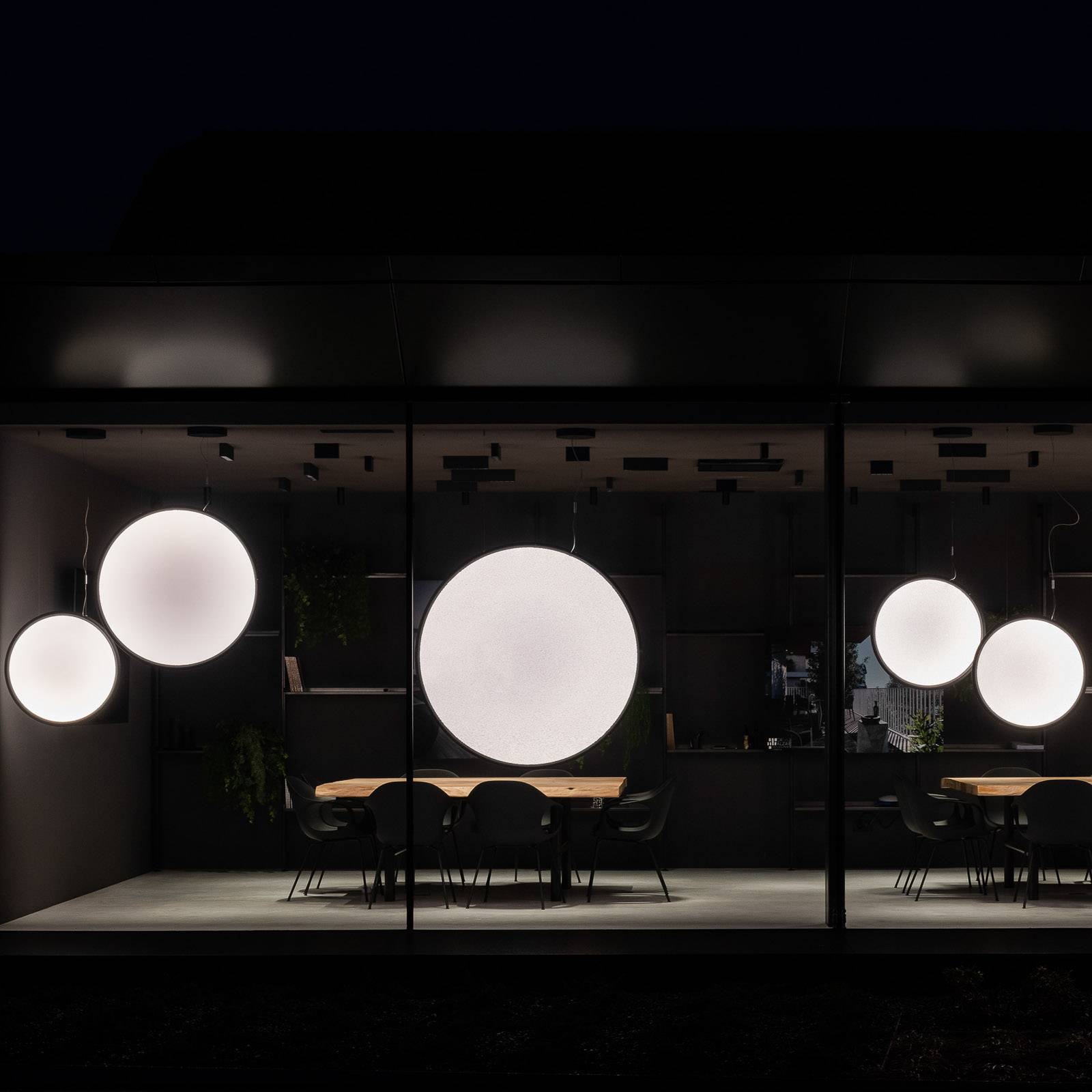 Artemide Discovery lampa wisząca pionowa brąz Ø 70 cm